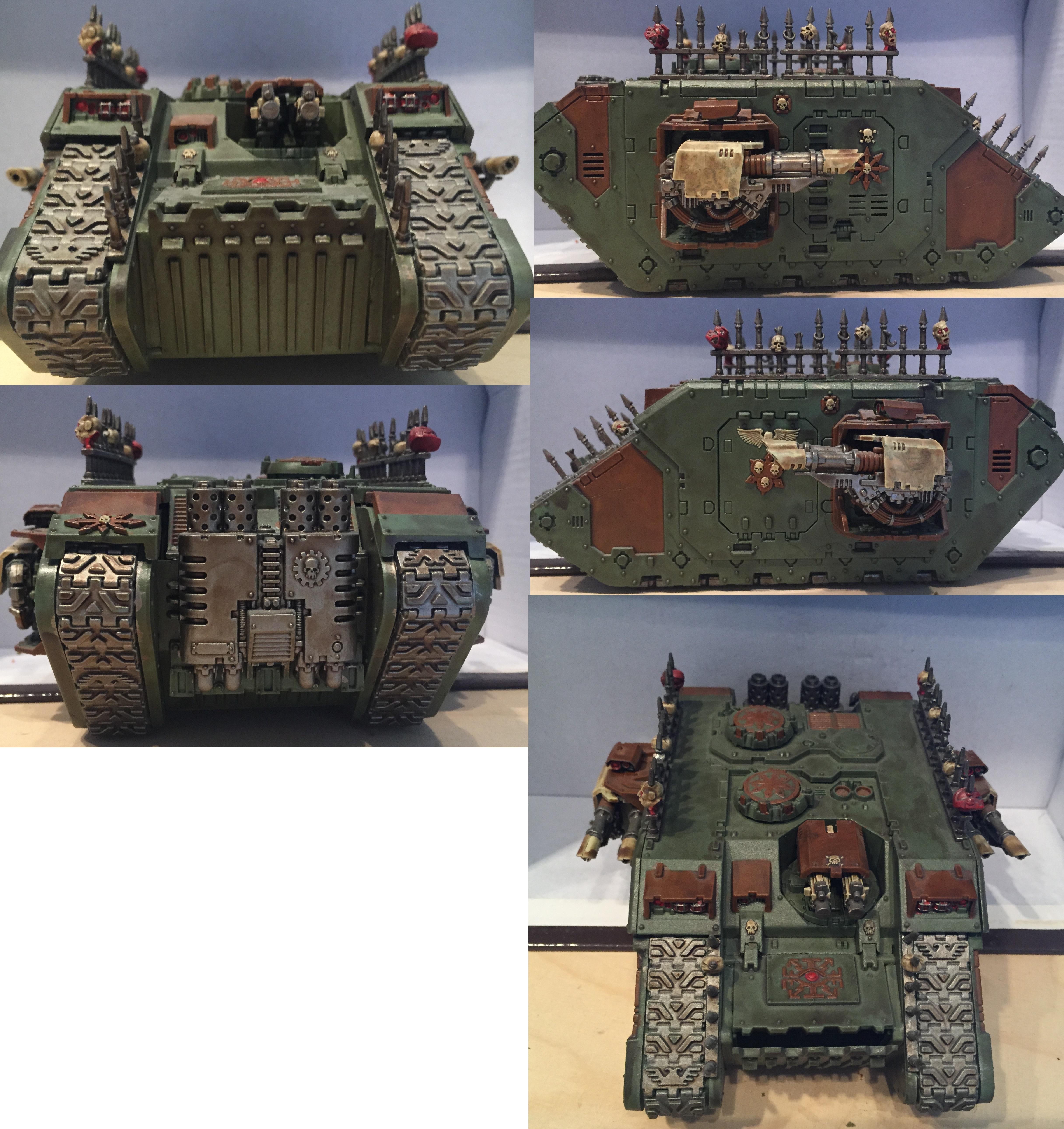 Chaos, Chaos Space Marines, Dipped, Land Raider, Nurgle, Petrifications, Tank, Warhammer 40,000
