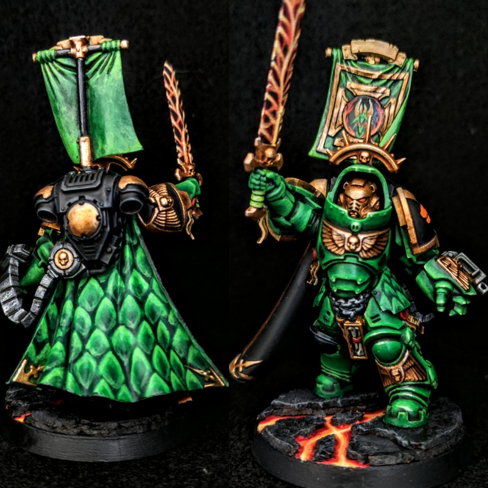 Primaris Salamander Captain in gravis armour