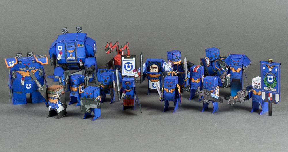 Humor, Papercraft, Ultramarines