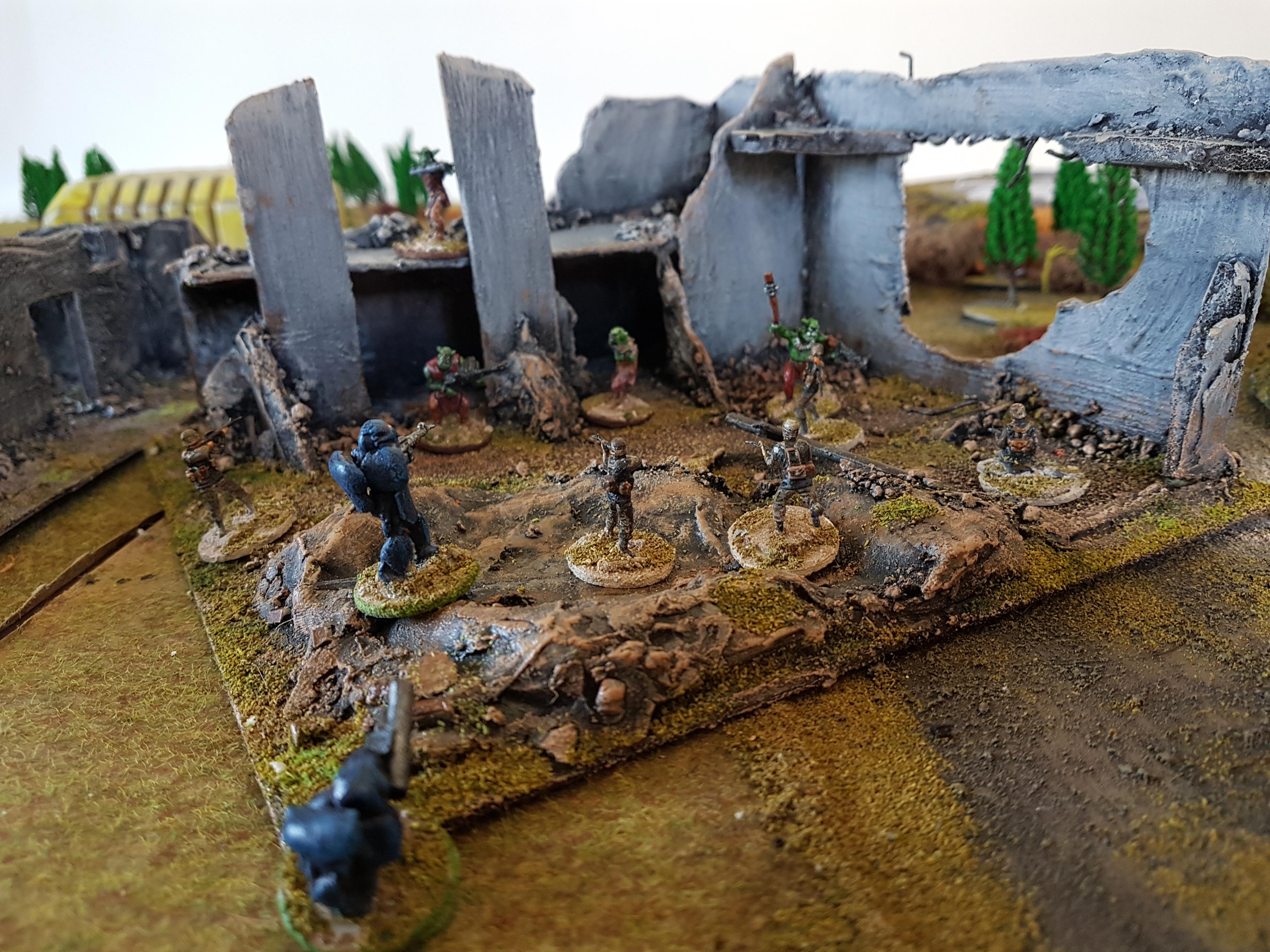 In situ, being fought over by members of the Crimson Fists, the Hazzard 1977th Imperial Guard and Da Skooderia Ferrorki