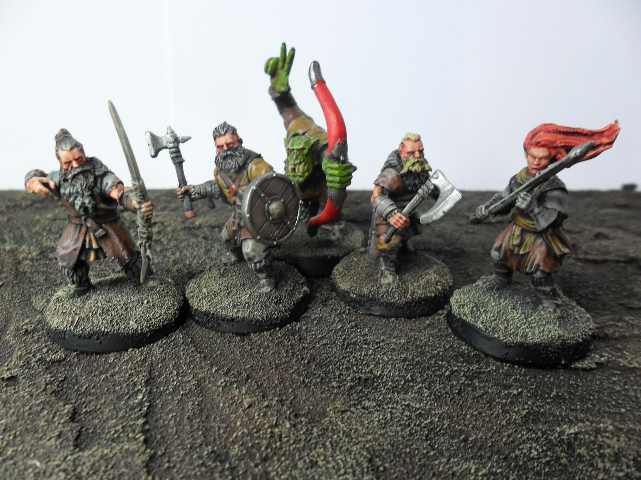 Noble barbarians and an Orc they found on the way. 