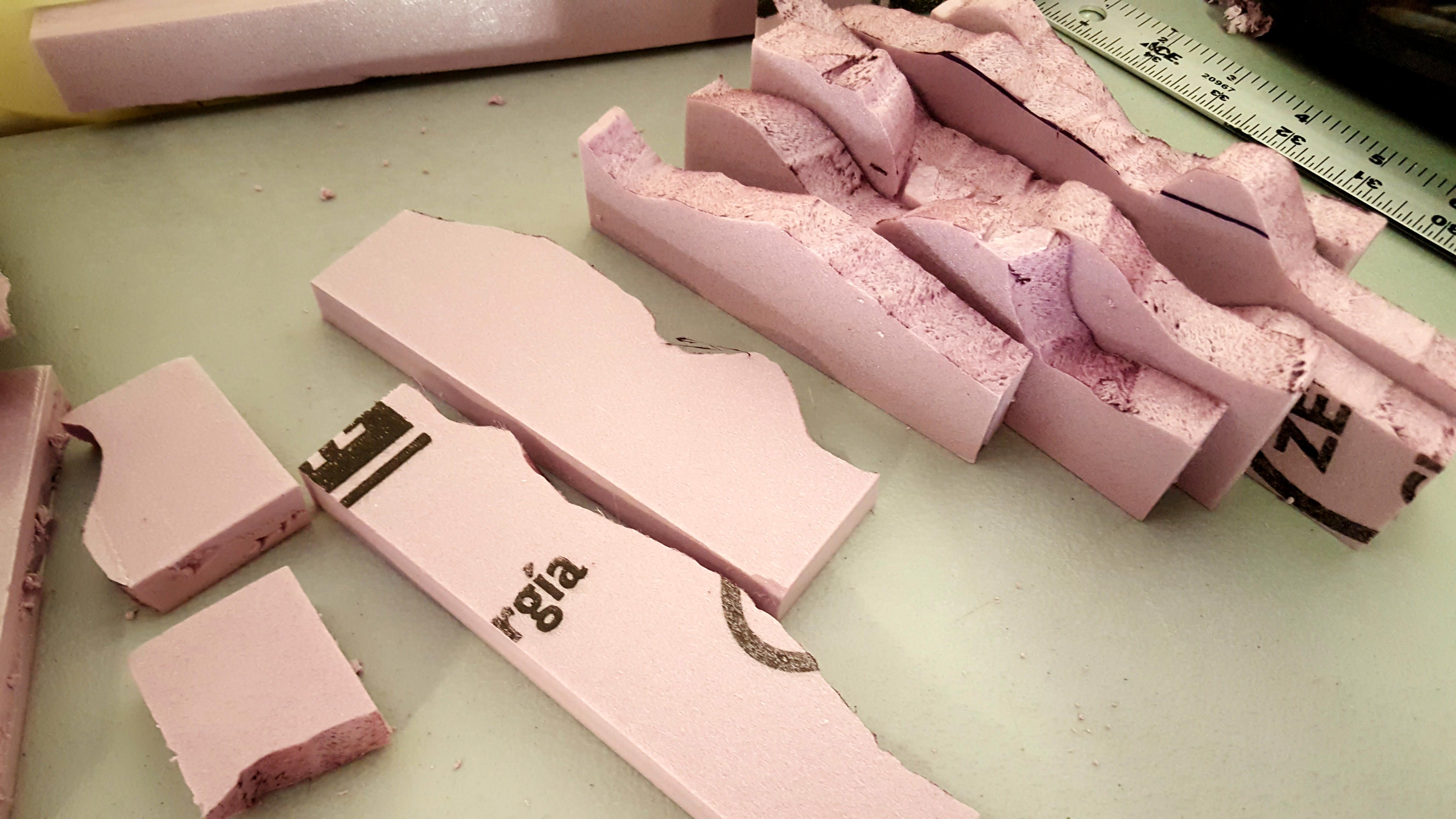 Wall sections rough cut