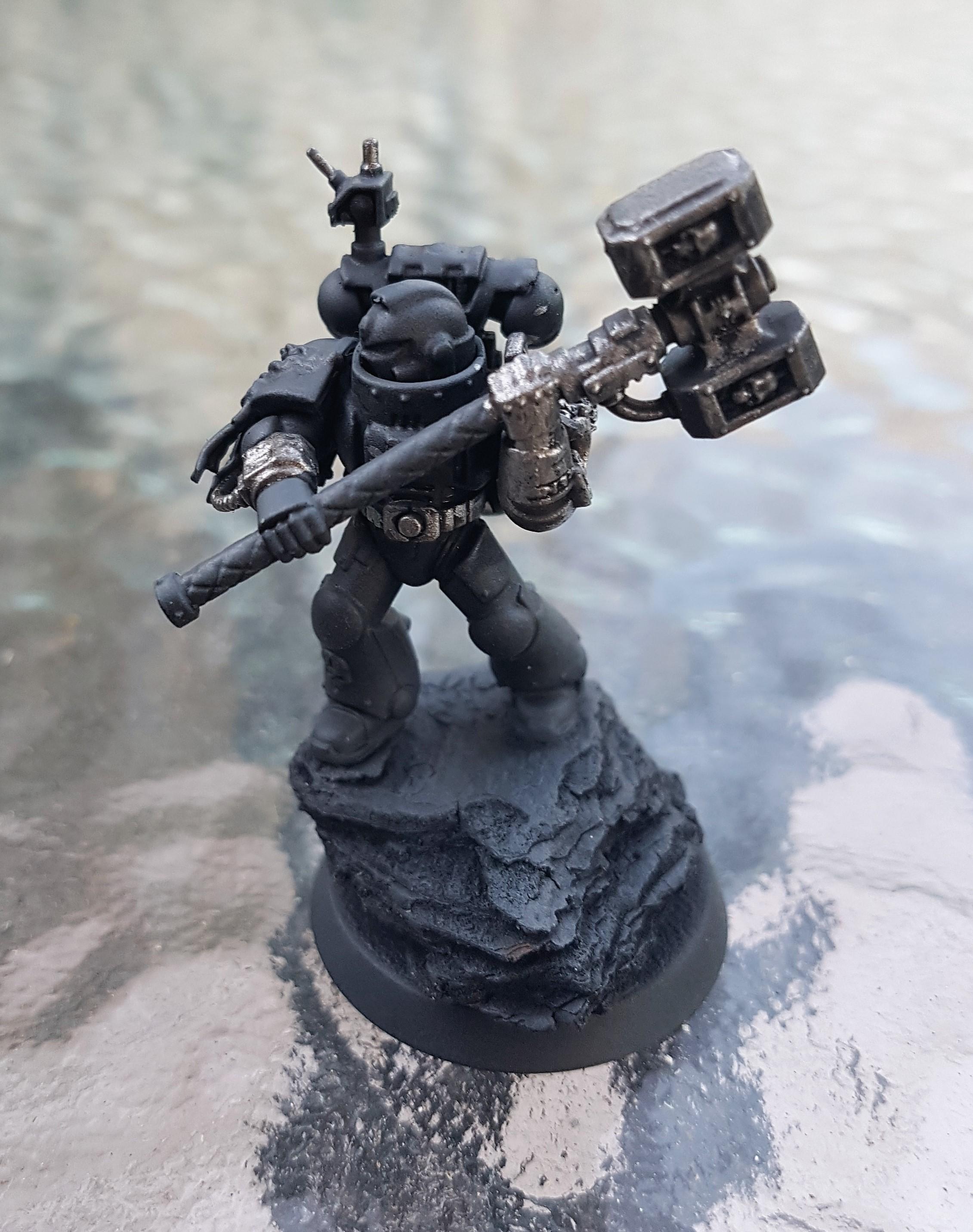 Black basecoat, dark grey topdown coat, leadbelcher on bits