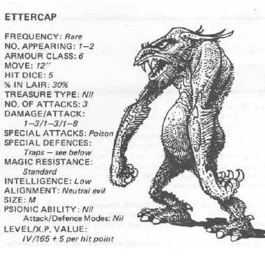 1981, Copyright Tsr, Dungeons And Dragons, Fiend Folio, Monsters