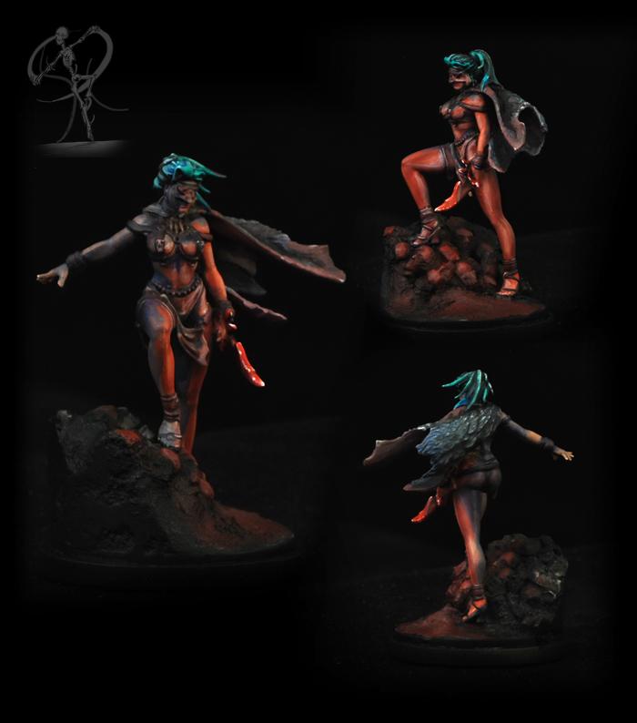 Female, Kingdom Death, Non-Metallic Metal, Object Source Lighting