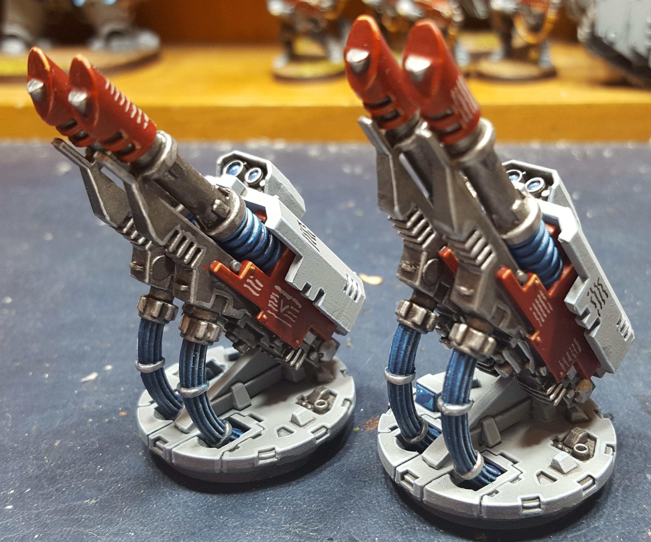 2 x TL Lascannon Razorback turrets Side