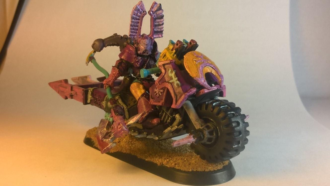 Chaos Space Marines, Conversion, Emperor's Children, Kitbash, Lucius The Eternal, Slaanesh, Sorcerer, Sorcerer On Bike, Warhammer 40,000, Work In Progress