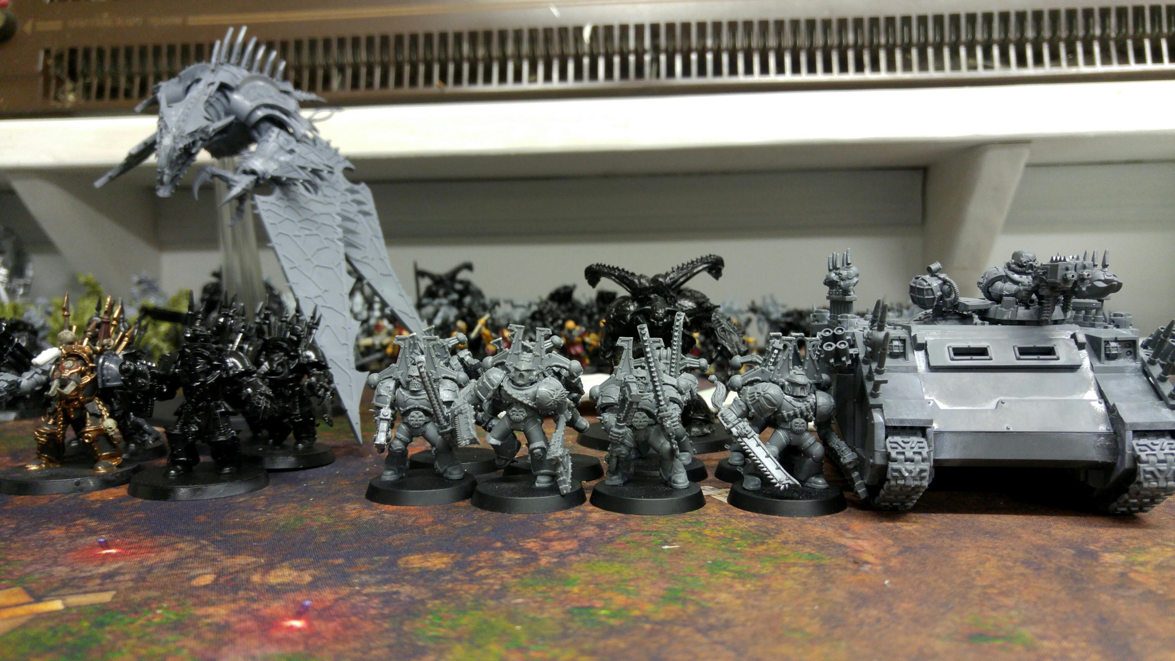 Army, Chaos, Chaos Space Marines, Nurgle, Unpainted, Warhammer 40,000