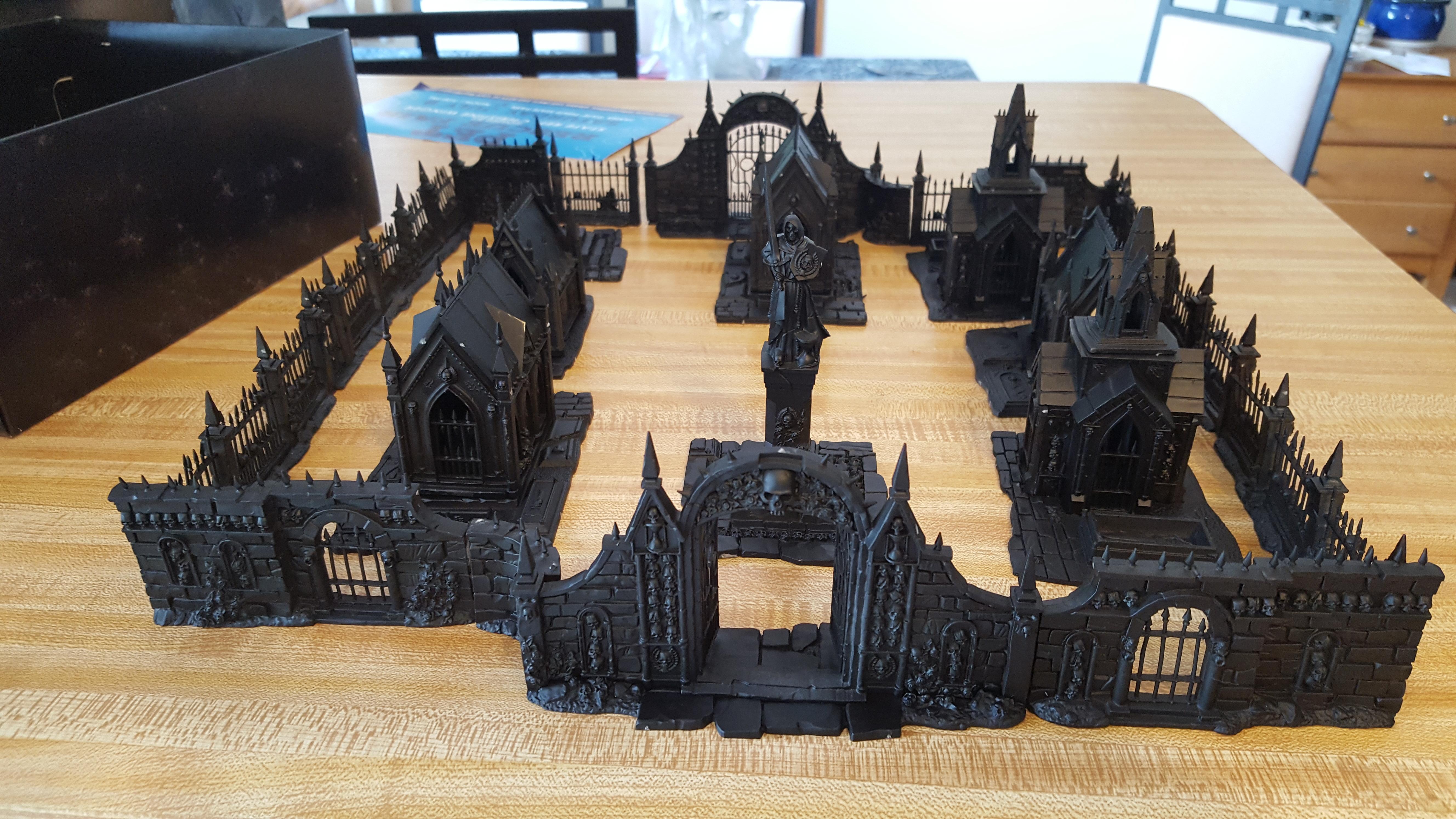 Age Of Sigmar, Cemetery, Garden Or Morr, Grave, Simarite Mausoleum, Statues