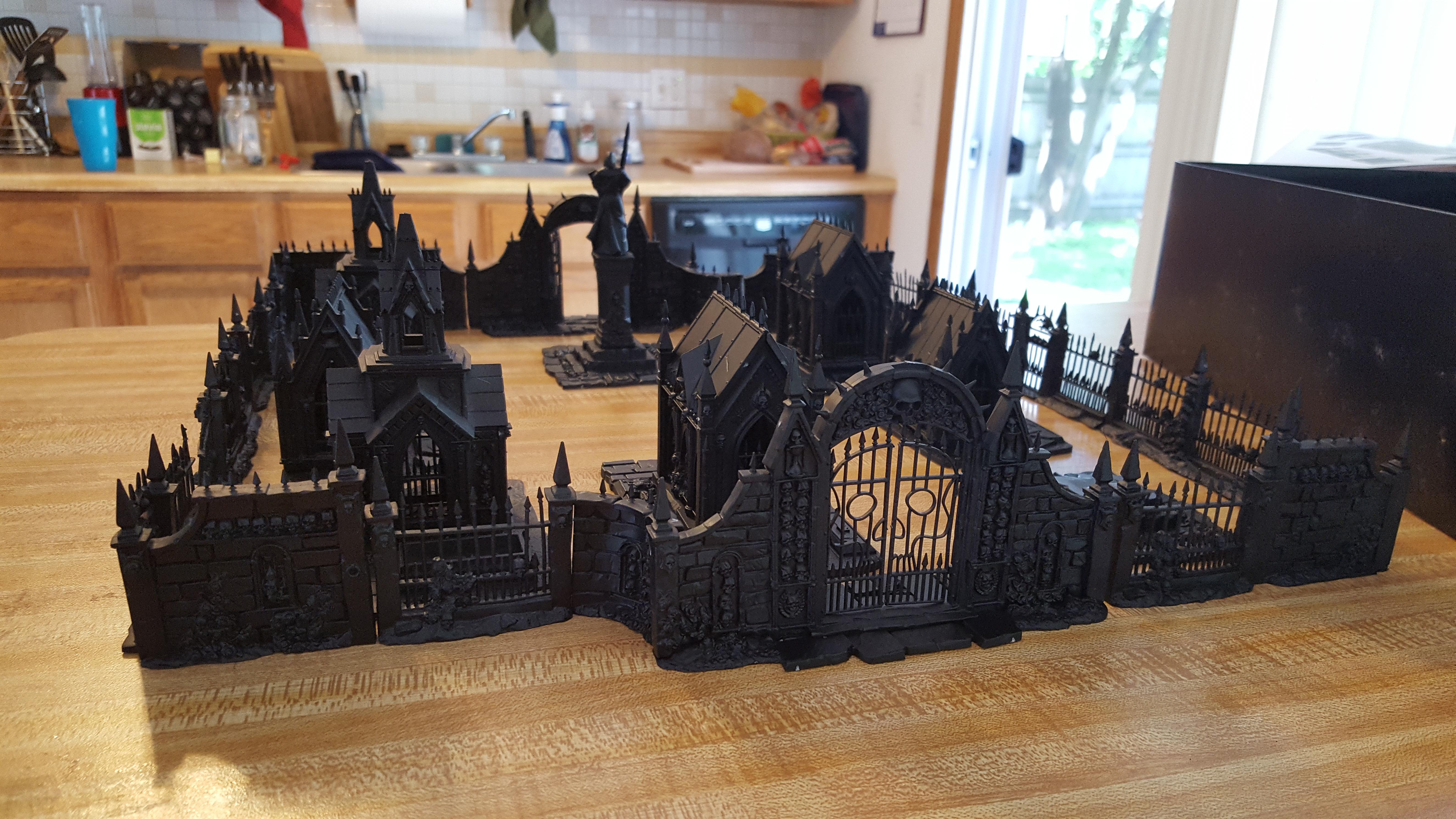 Age Of Sigmar, Cemetery, Garden Or Morr, Grave, Simarite Mausoleum, Statues