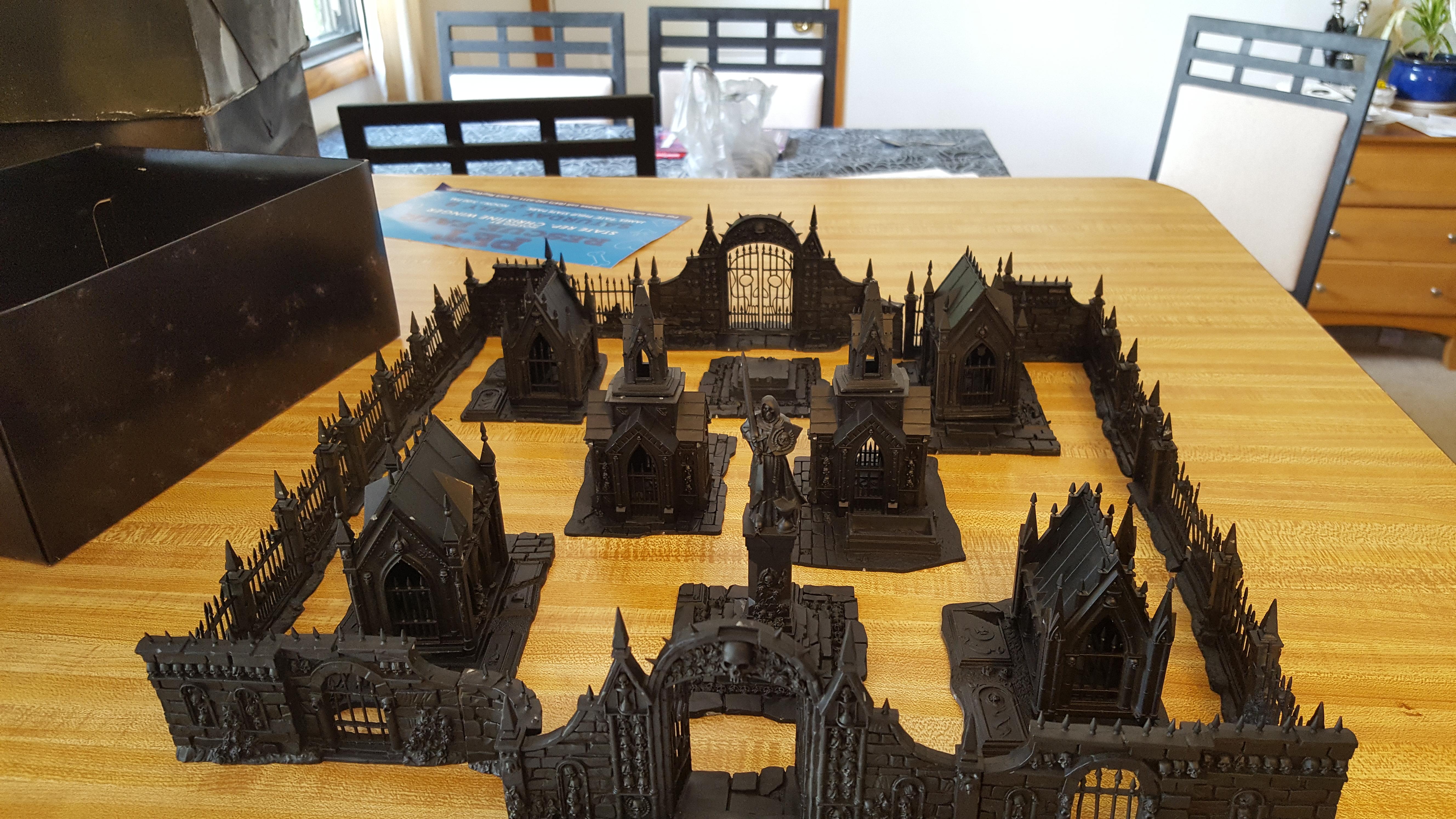 Age Of Sigmar, Cemetery, Garden Or Morr, Grave, Simarite Mausoleum, Statues