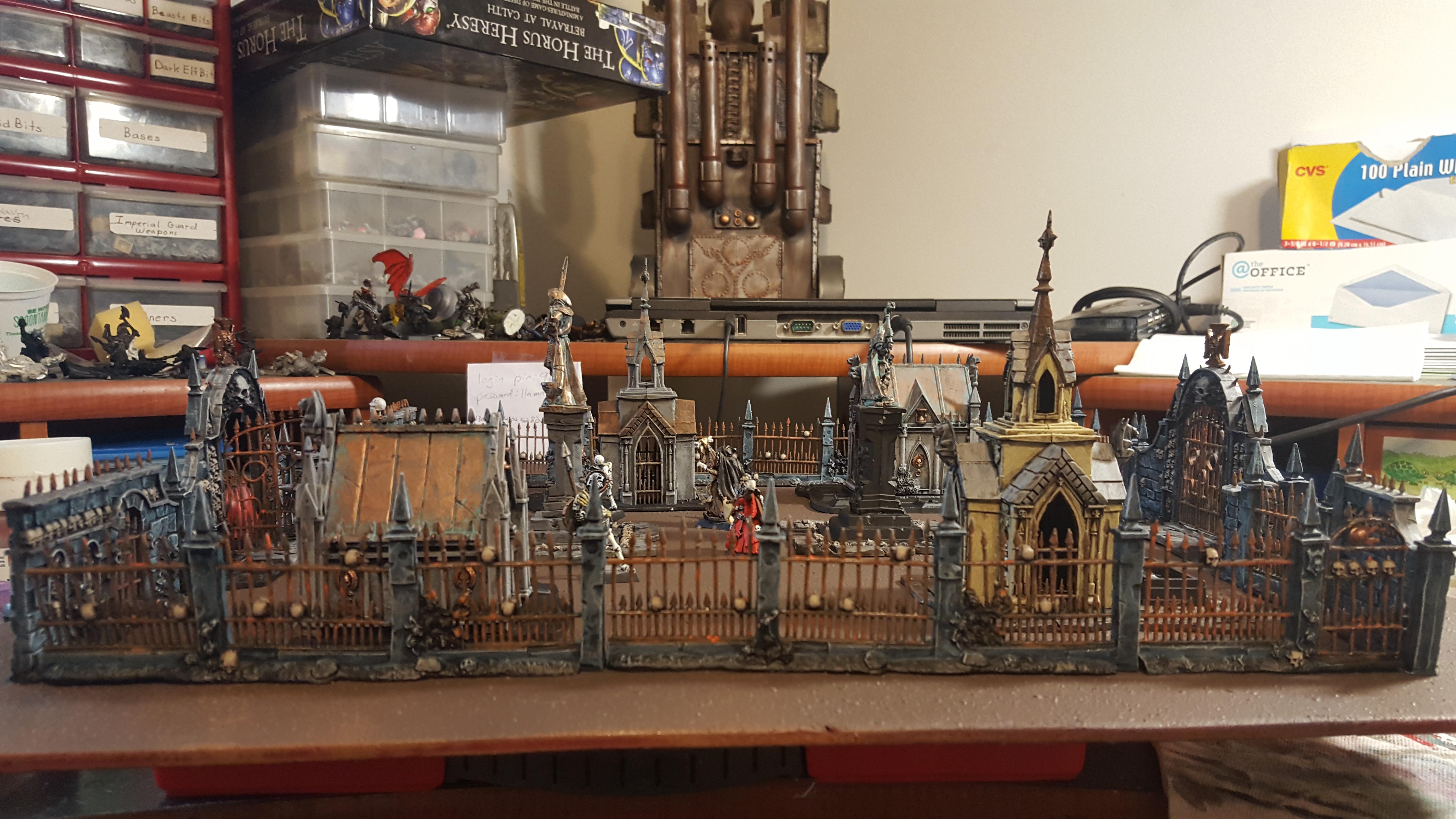 Age Of Sigmar, Cemetery, Garden Or Morr, Grave, Simarite Mausoleum, Statues