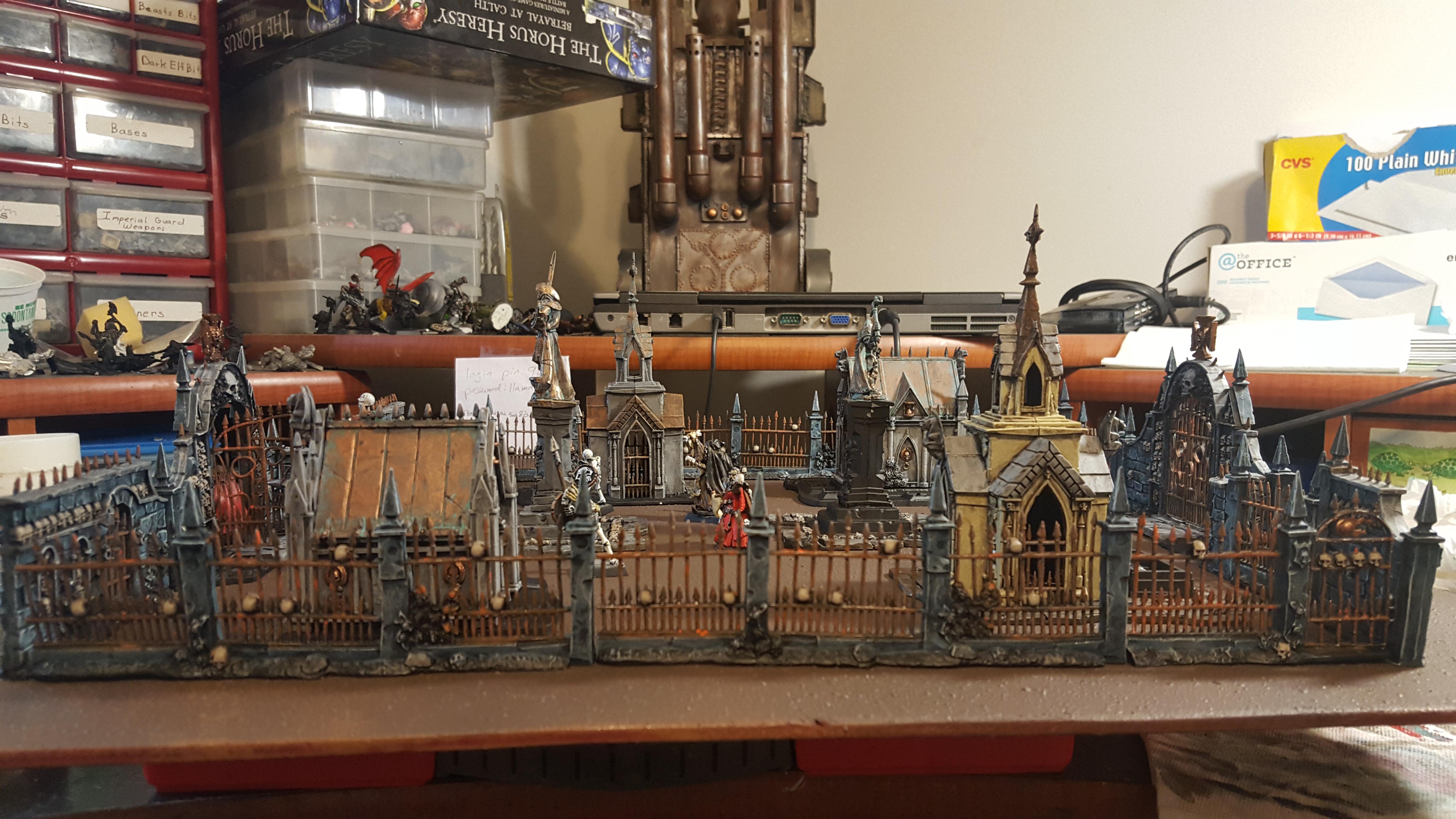 Age Of Sigmar, Cemetery, Garden Or Morr, Grave, Simarite Mausoleum, Statues