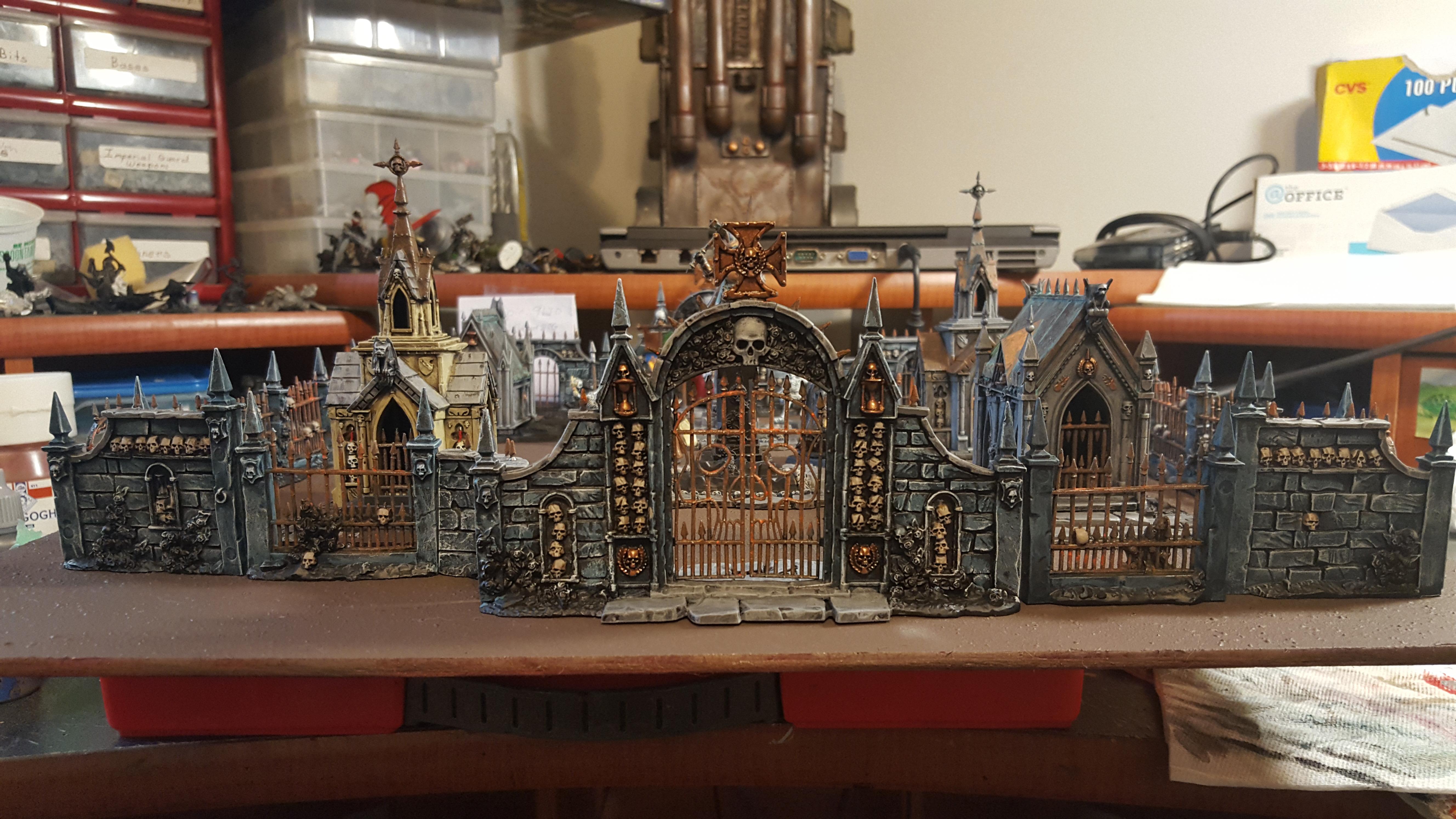 Age Of Sigmar, Cemetery, Garden Or Morr, Grave, Simarite Mausoleum, Statues