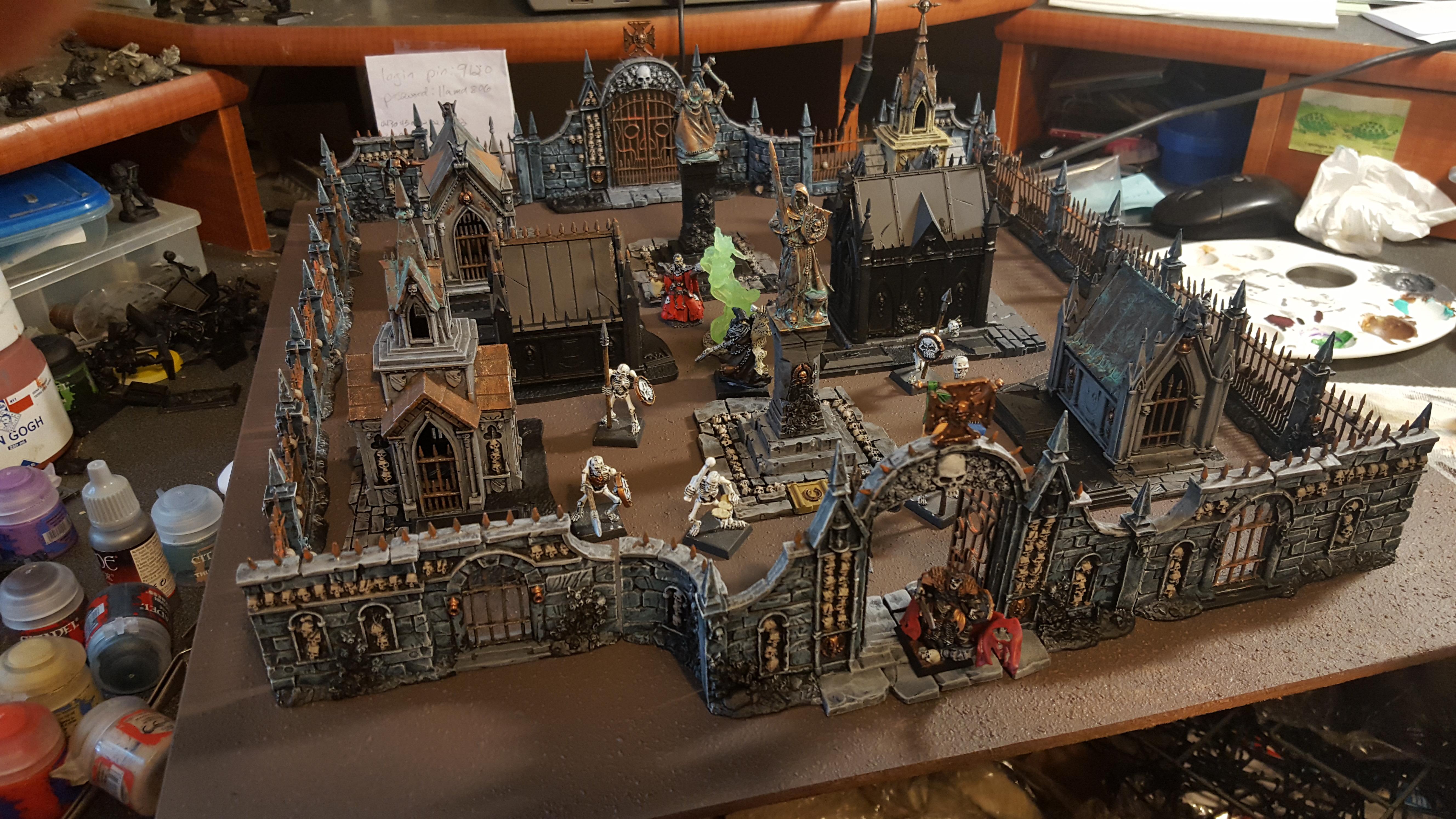 Age Of Sigmar, Cemetery, Garden Or Morr, Grave, Simarite Mausoleum, Statues