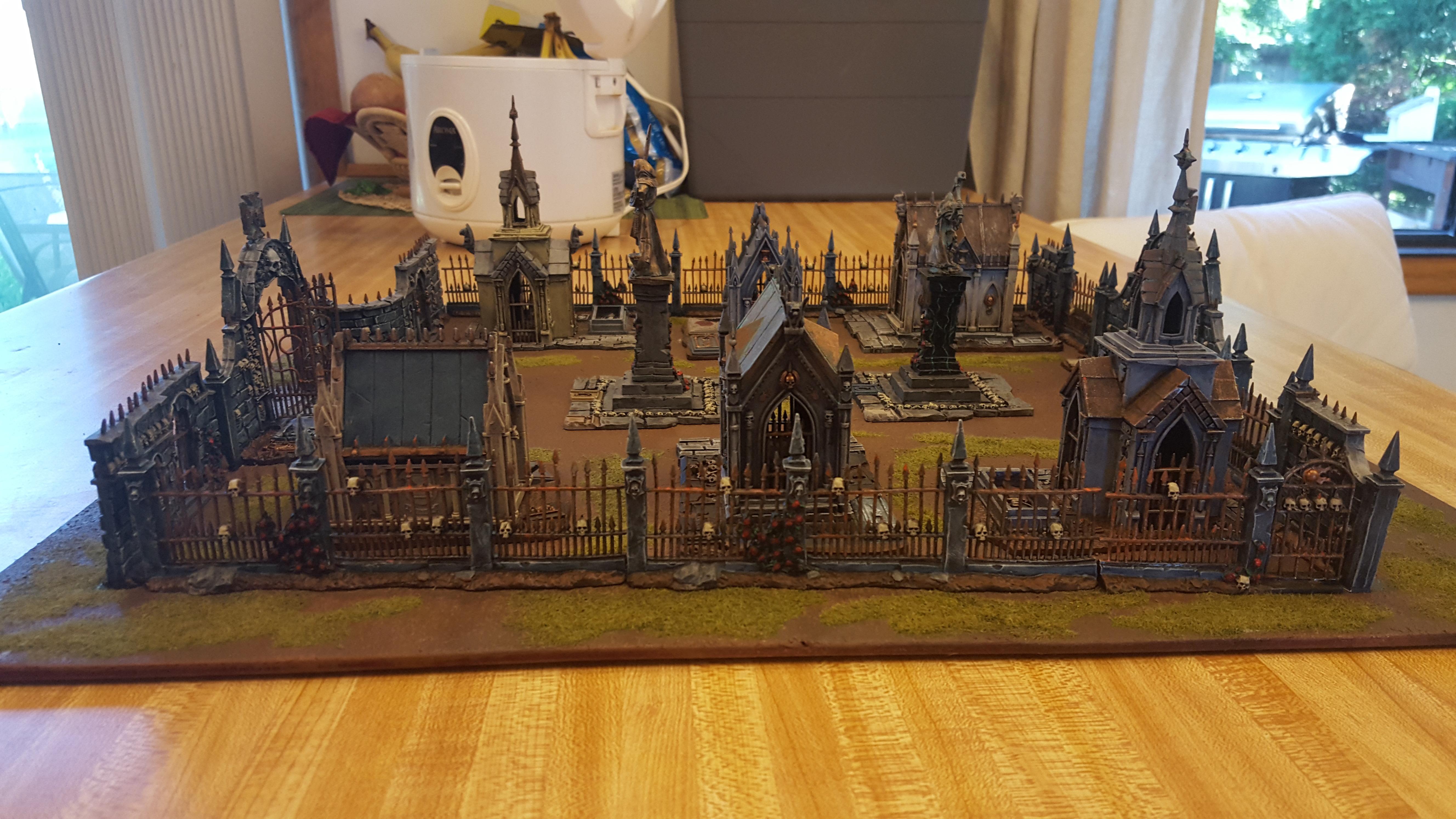 Age Of Sigmar, Cemetery, Garden Or Morr, Grave, Simarite Mausoleum, Statues
