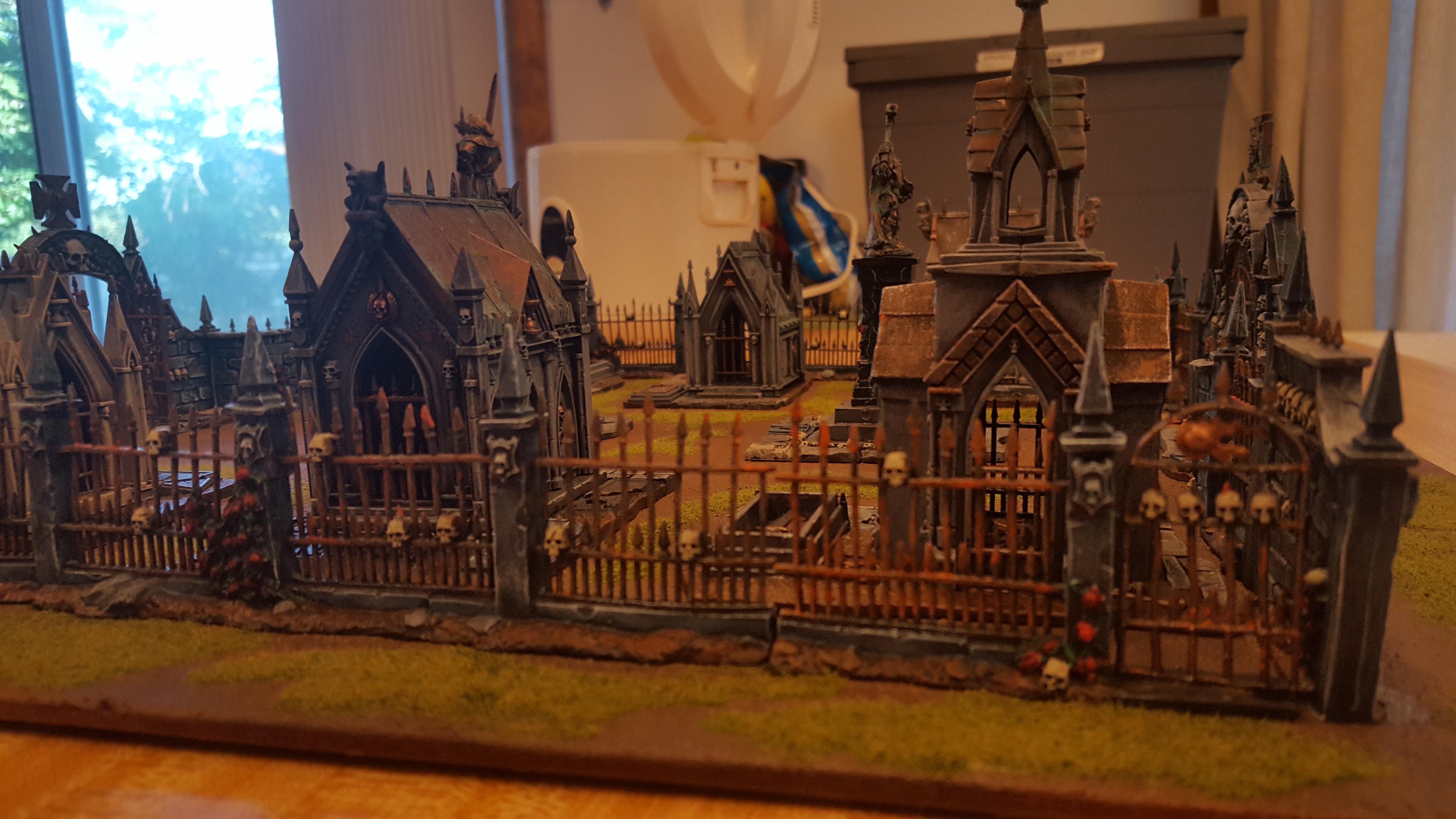 Age Of Sigmar, Cemetery, Garden Or Morr, Grave, Simarite Mausoleum, Statues
