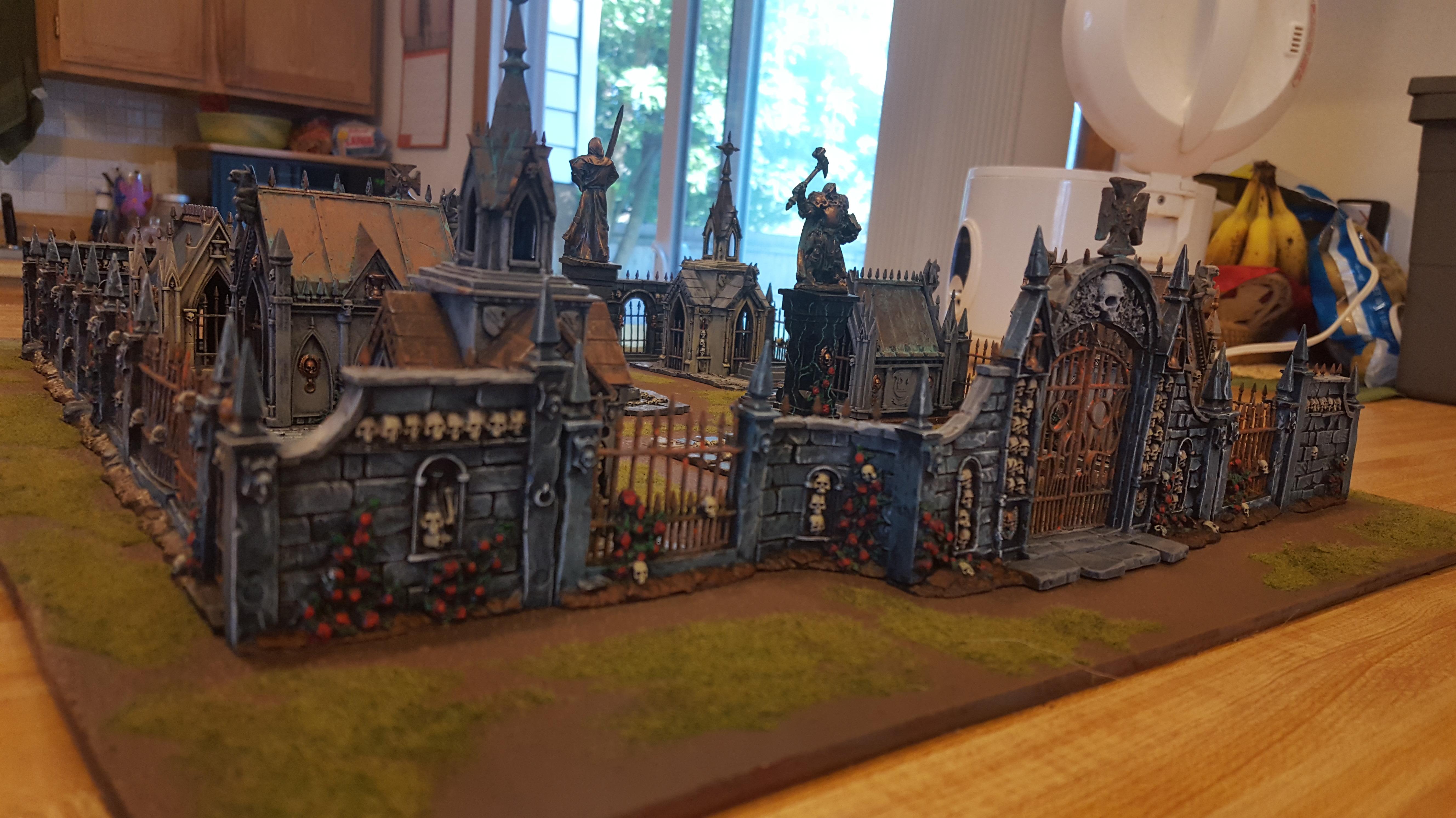 Age Of Sigmar, Cemetery, Garden Or Morr, Grave, Simarite Mausoleum, Statues