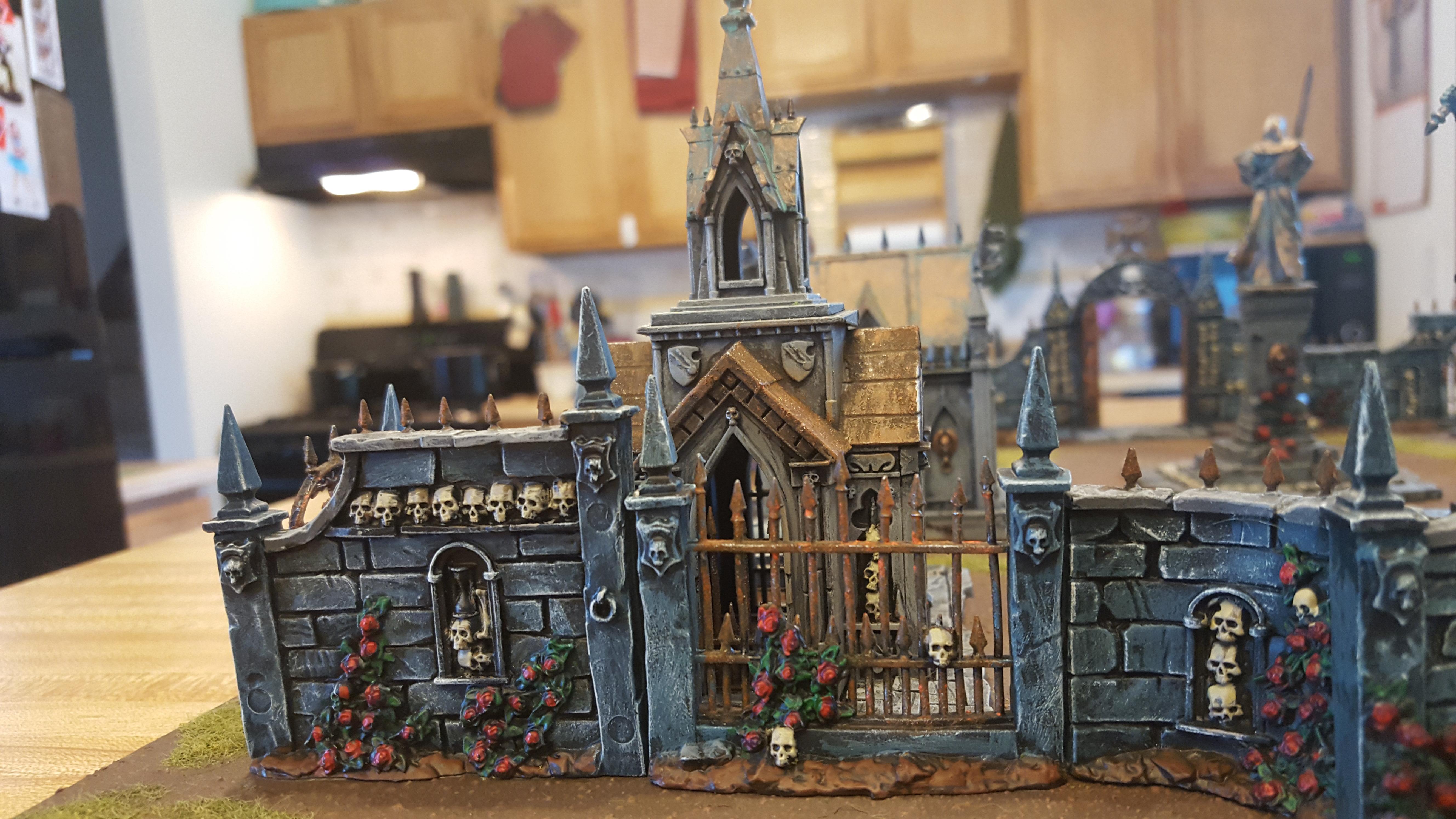 Age Of Sigmar, Cemetery, Garden Or Morr, Grave, Simarite Mausoleum, Statues