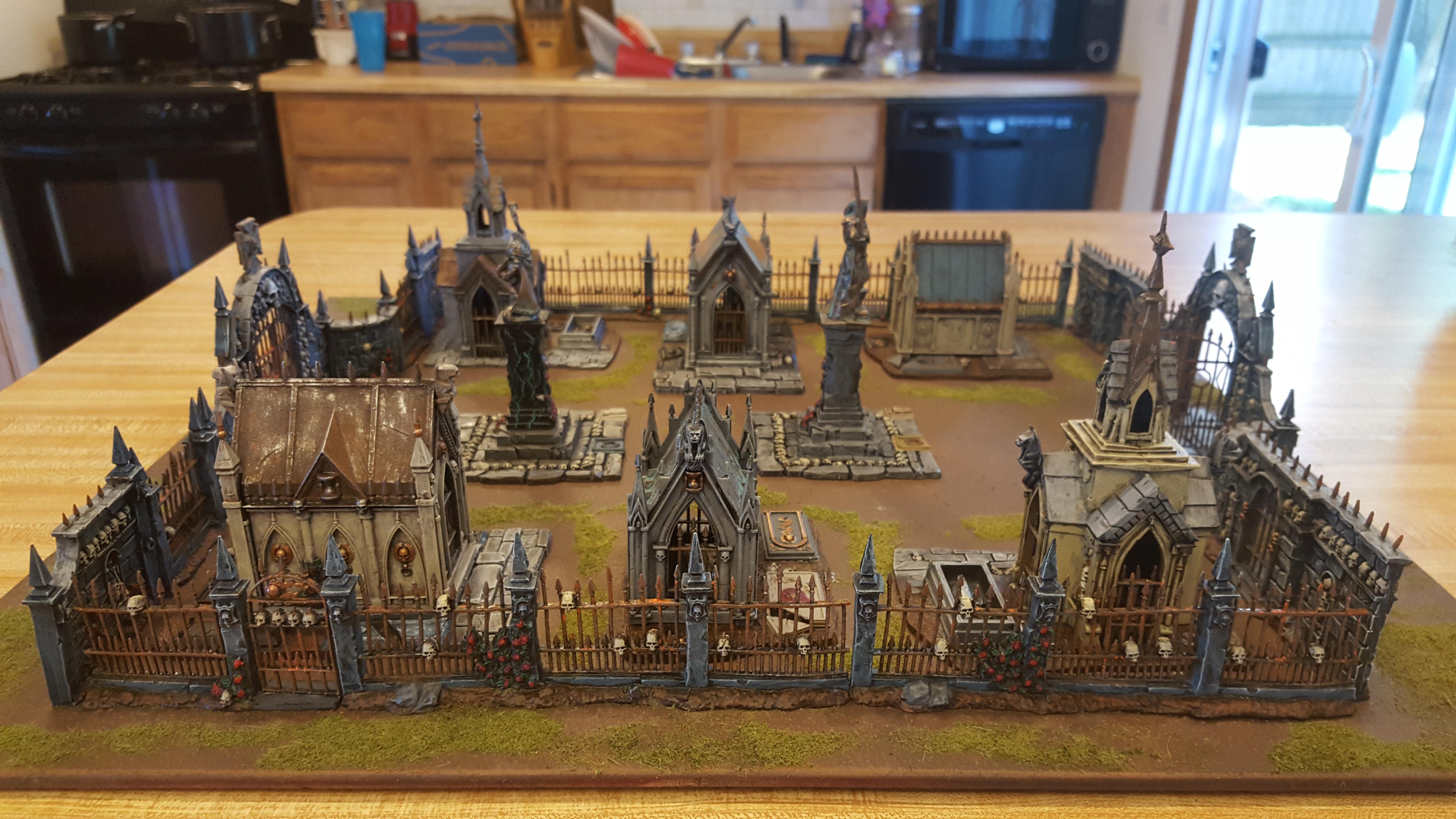 Age Of Sigmar, Cemetery, Garden Or Morr, Grave, Simarite Mausoleum, Statues