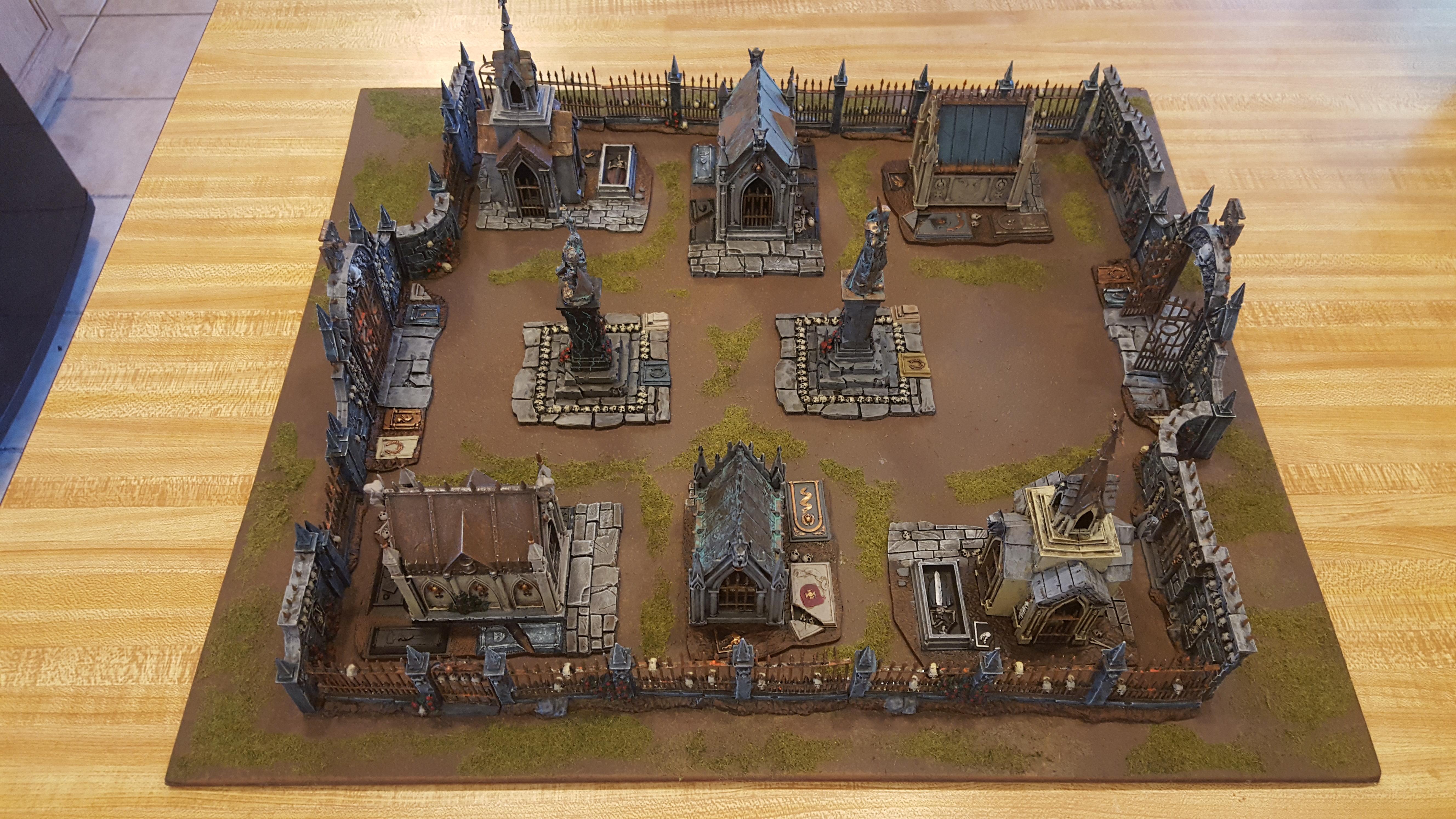 Age Of Sigmar, Cemetery, Garden Or Morr, Grave, Simarite Mausoleum, Statues