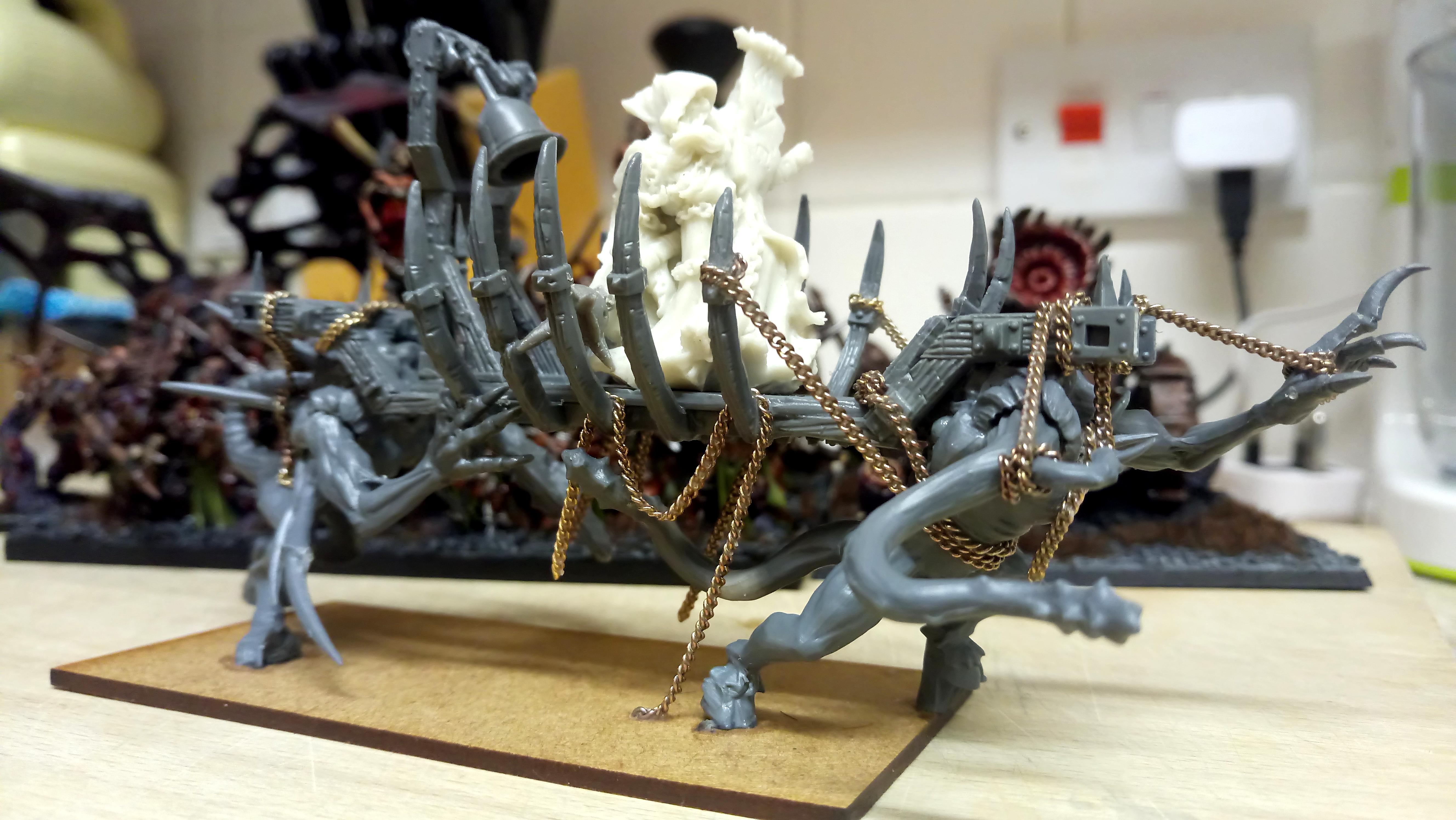 The 9th Age warriors of the dark gods warshrine WIP
