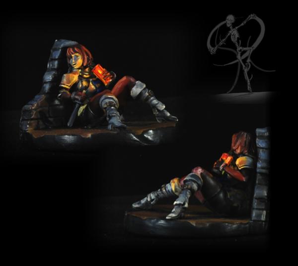 Female, Kingdom Death, Non-Metallic Metal, Object Source Lighting