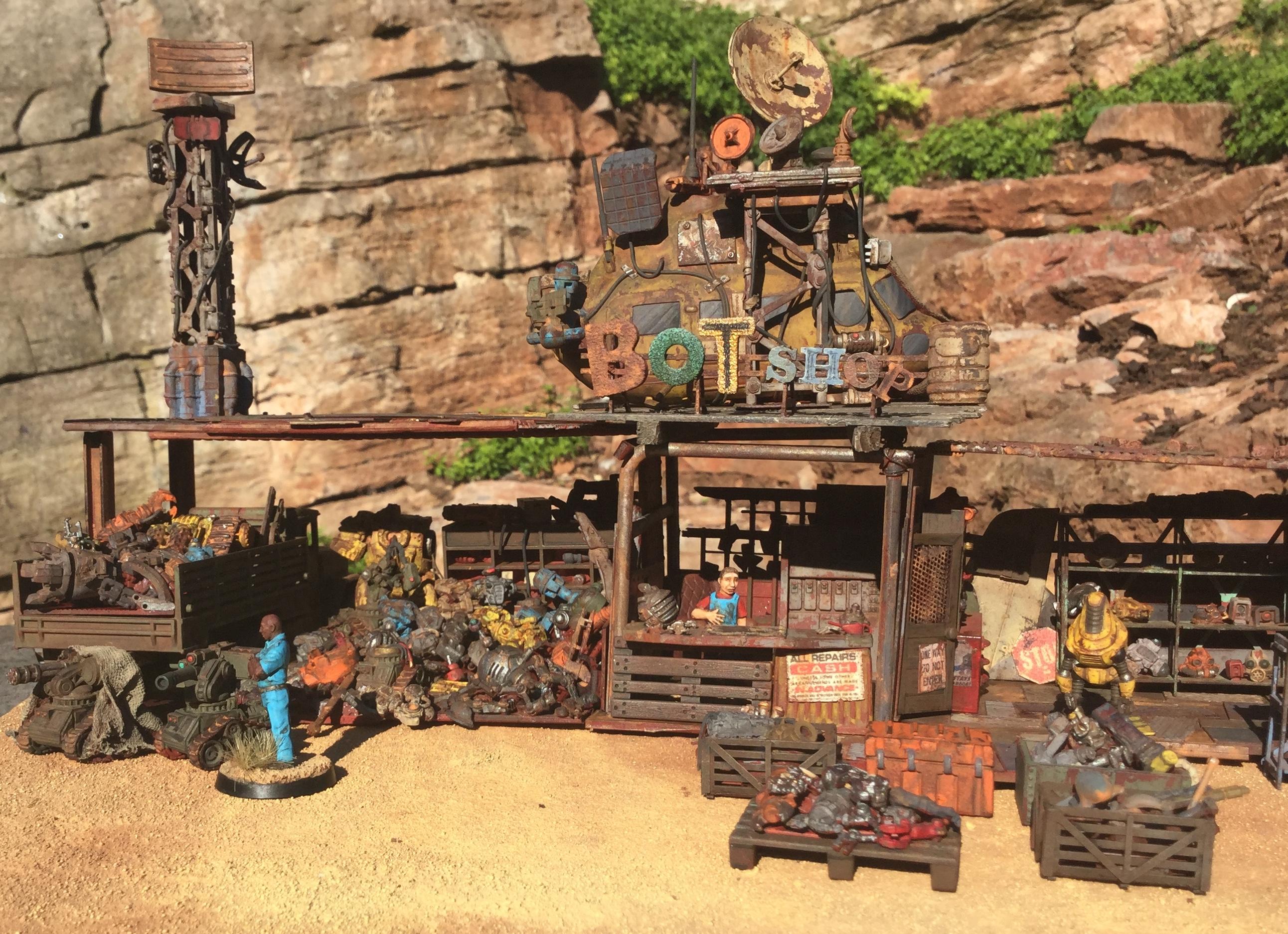 Junk Shop, Post Apocalyptic, Scratch Build, Terrain