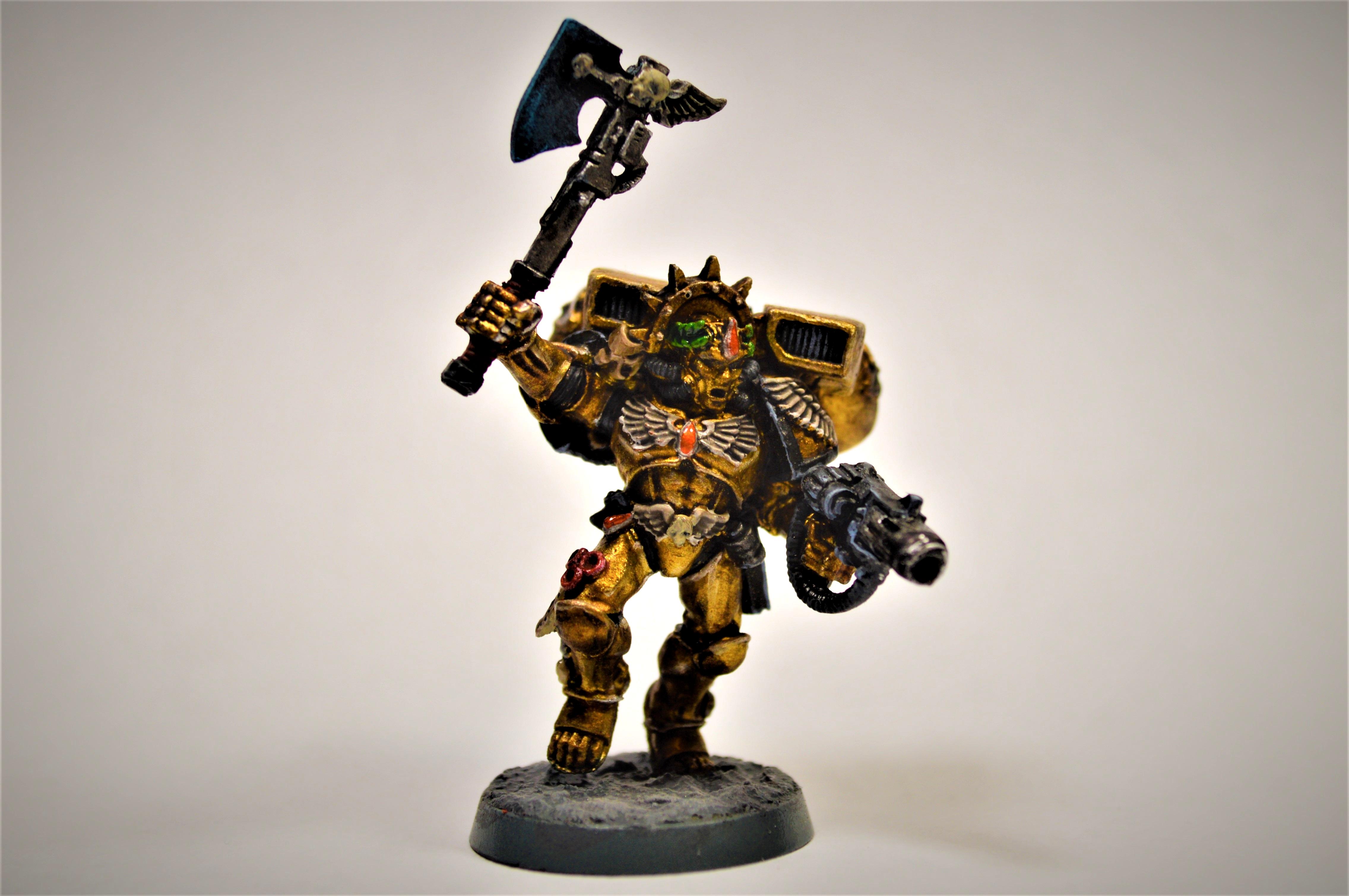 Blood Angels, Commander Dante, Gold Armor, Gold Armour, Headquarters, Space Marines