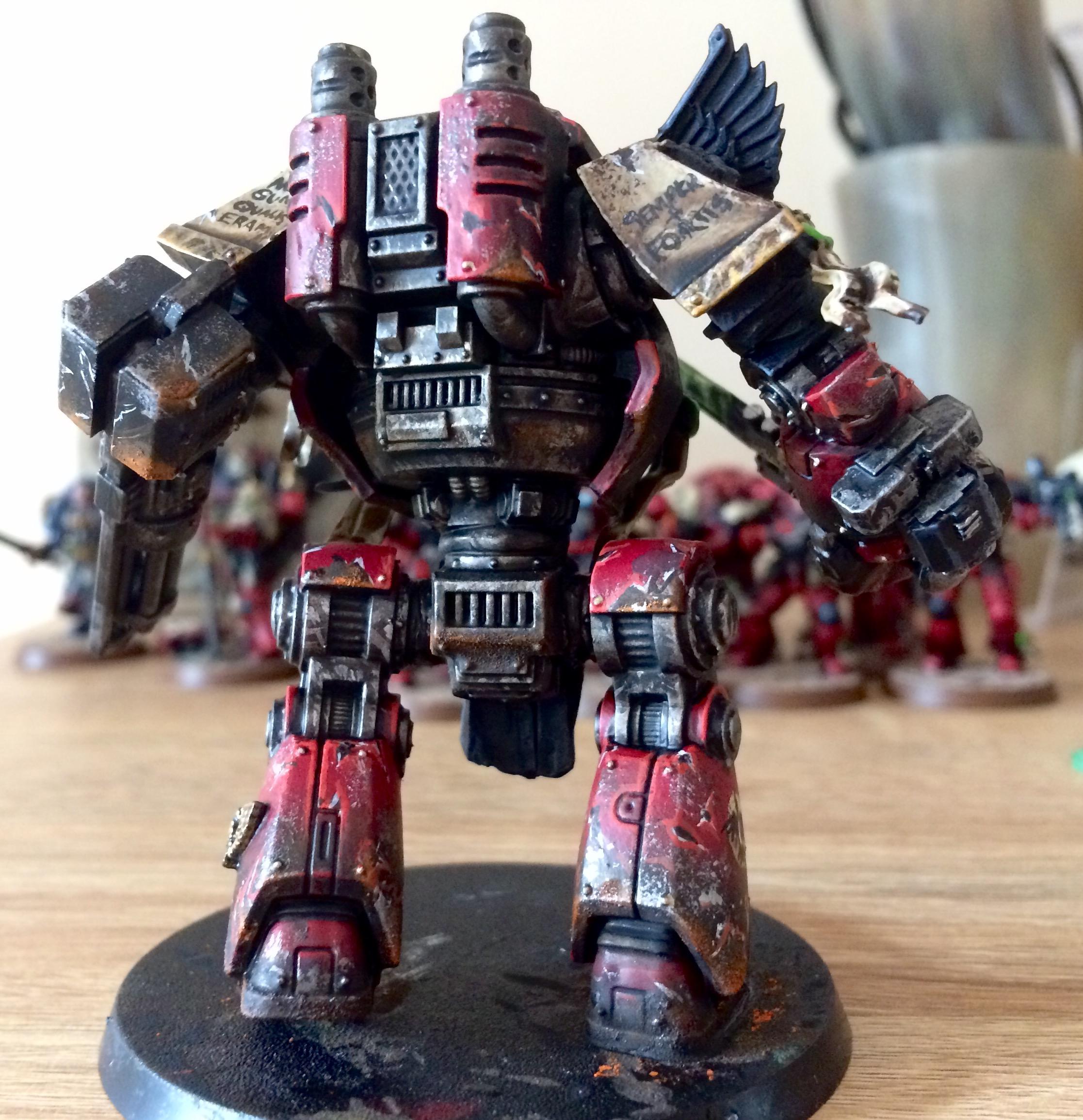 Blending, Blood Ravens, Contemptor, Conversion, Dreadnought, Flyer, Gradient, Kitbash, Space Marines, Stormraven, Weathered