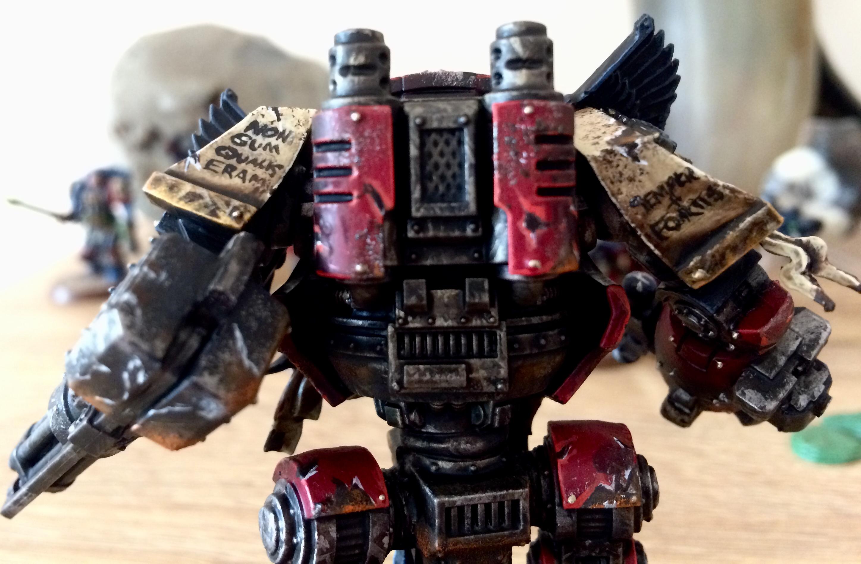 Blending, Blood Ravens, Contemptor, Conversion, Dreadnought, Flyer, Gradient, Kitbash, Space Marines, Stormraven, Weathered
