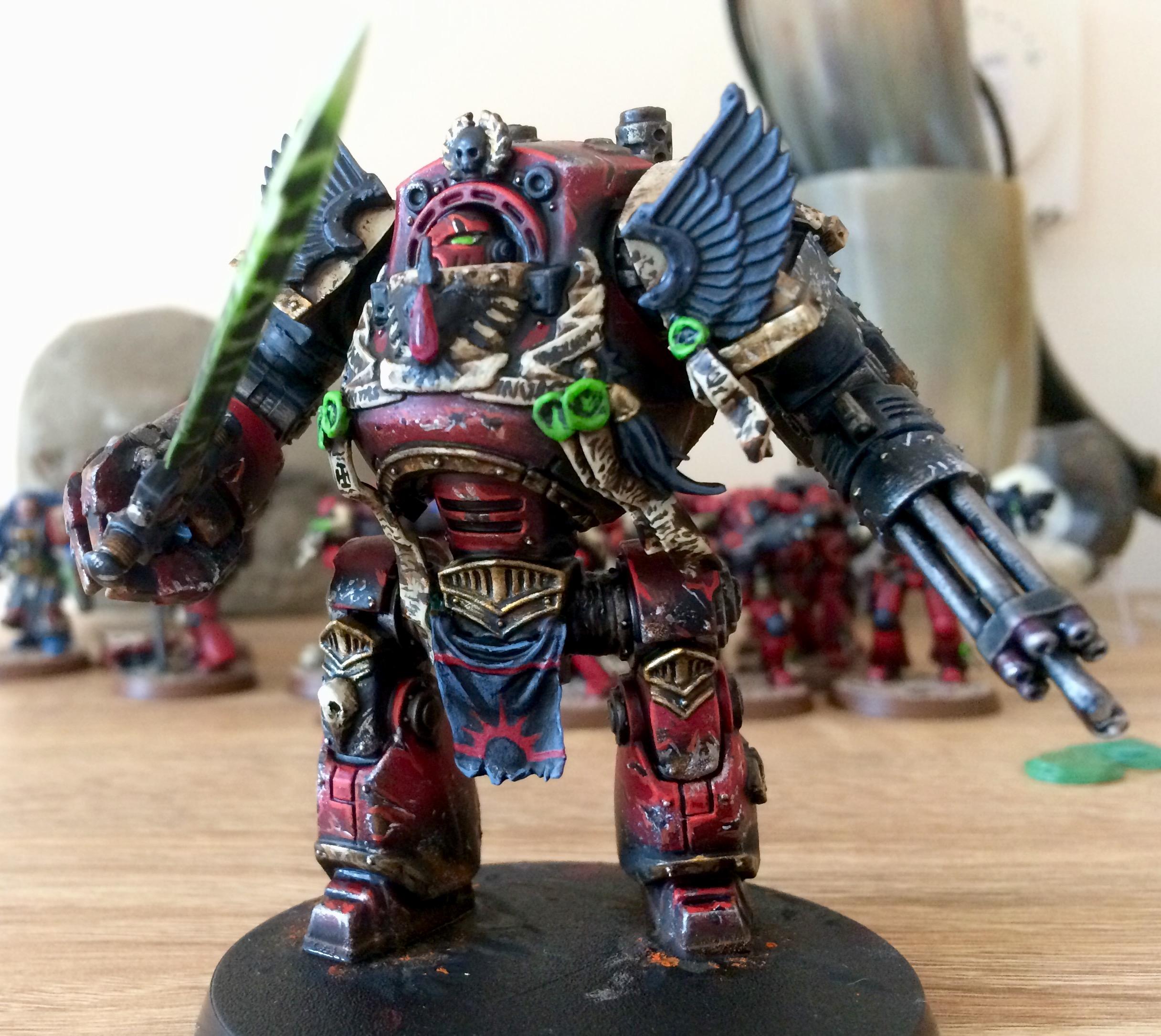 Blending, Blood Ravens, Contemptor, Conversion, Dreadnought, Flyer, Gradient, Kitbash, Space Marines, Stormraven, Weathered
