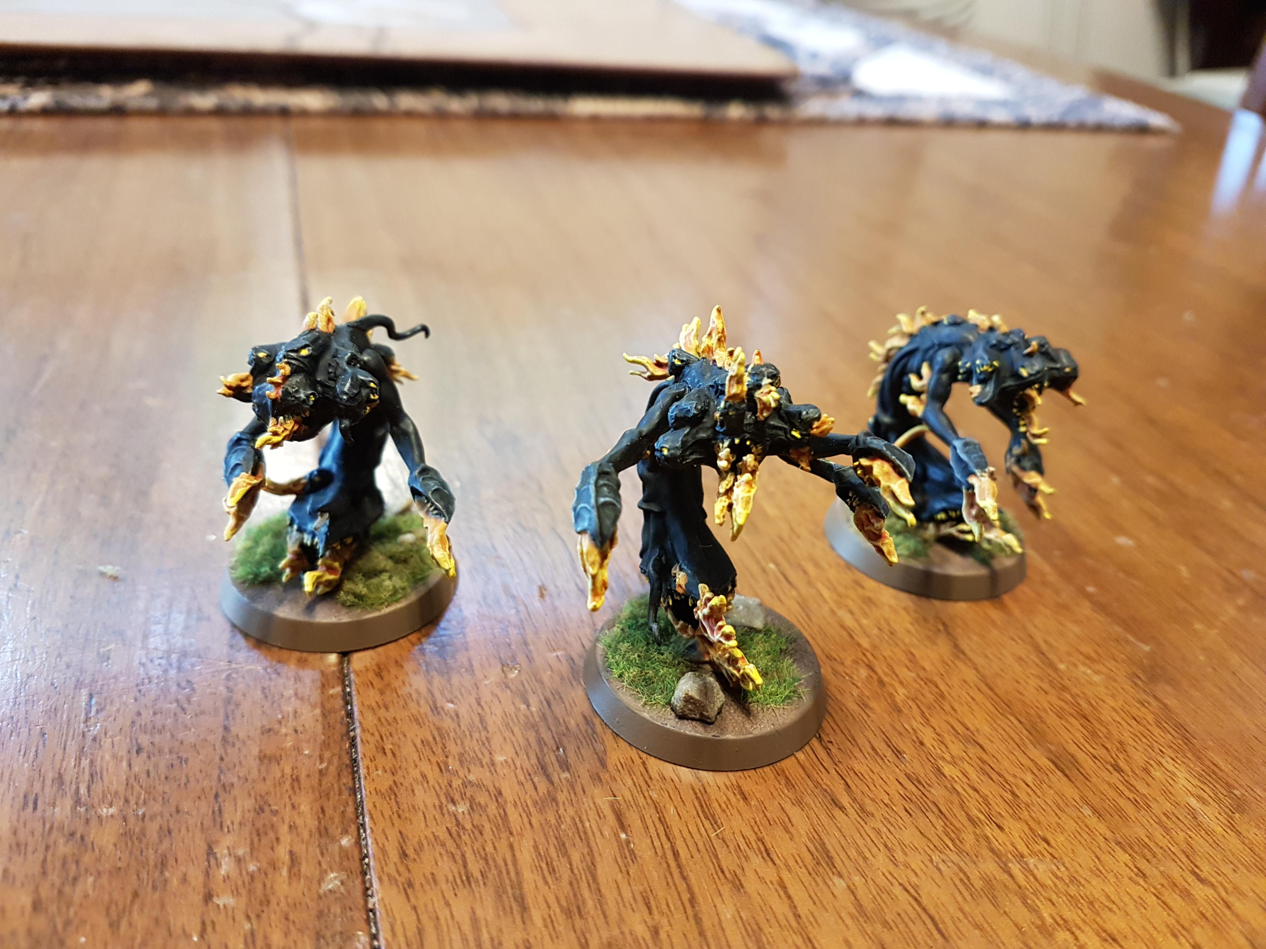 Black, Daemons, Daemons Of Chaos, Daemons Of Tzeentch, Fire, Flamers, Shadow, Tzeentch