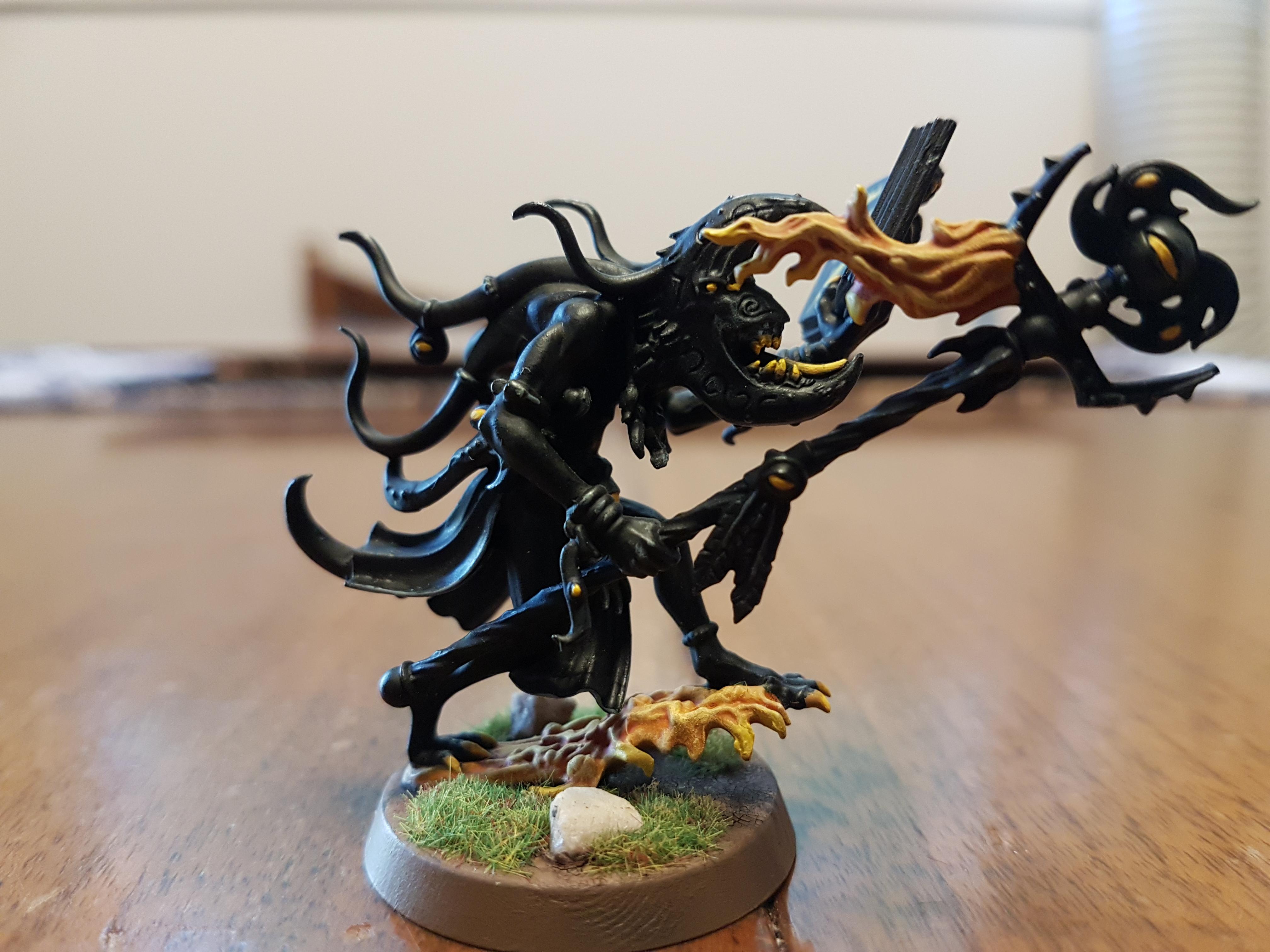 Black, Daemons, Daemons Of Chaos, Daemons Of Tzeentch, Fire, Herald Of Tzeentch, Shadow, Tzeentch