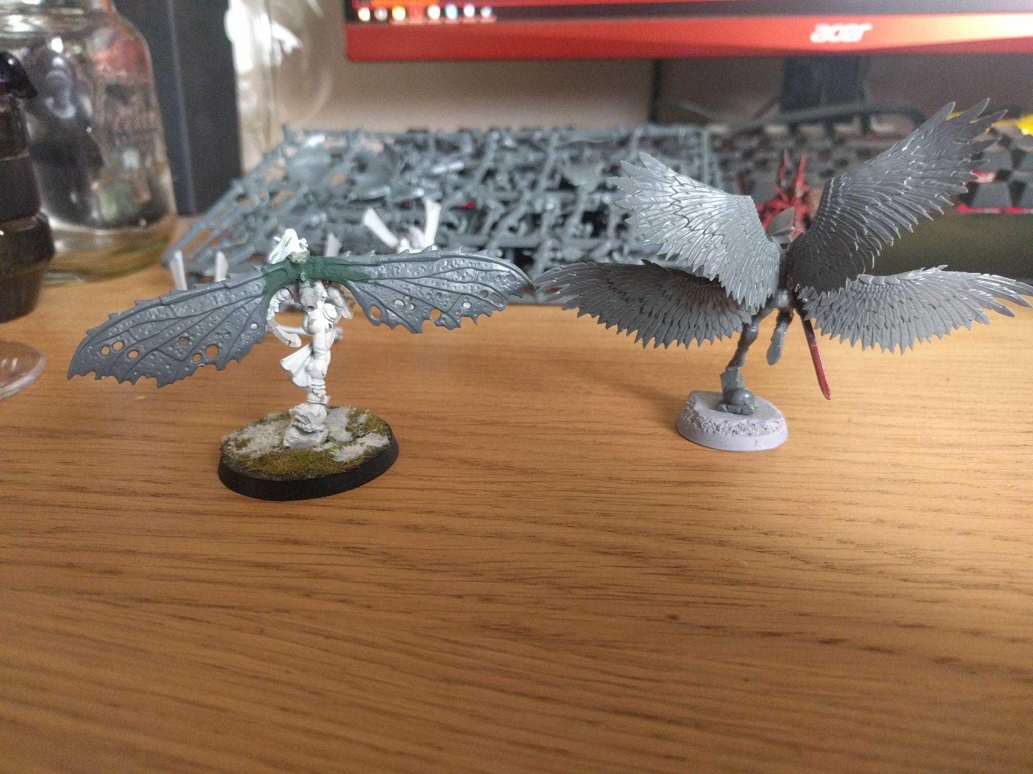 Back side view of both models