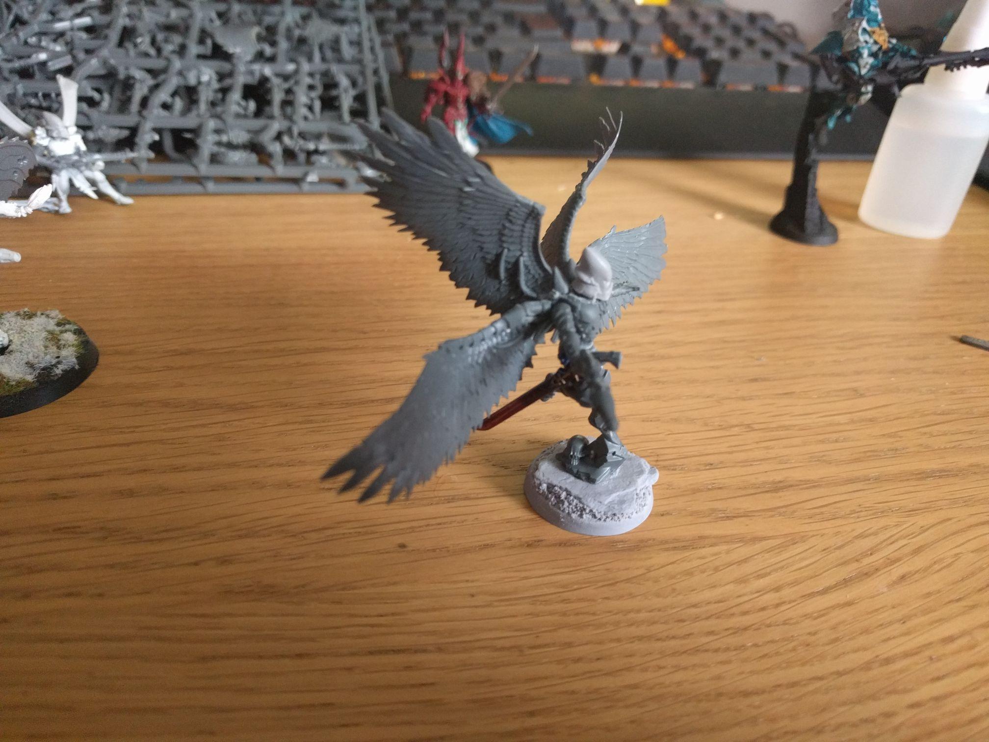Side view of the prince, With void sabre conversion and blaster which is blurred. I need a head but for the meantime just stock corsair