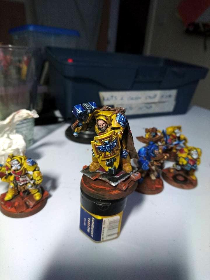 Cape, Conversion, Imperial Fists, Scratch Build, Storm Sheild, Terminator Armor, Thunderhammer