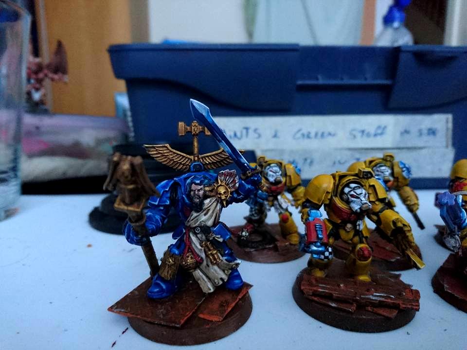 Cape, Conversion, Imperial Fists, Librarian, Space Marines, Terminator Armor