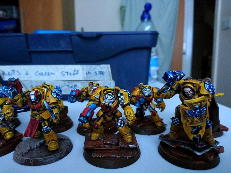 Cape, Conversion, Imperial Fists, Scratch Build, Storm Sheild, Terminator Armor, Thunderhammer
