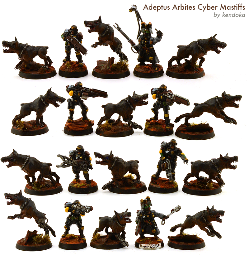 Adeptus Arbites, Conversion, Cyber Mastiffs, Greenstuff