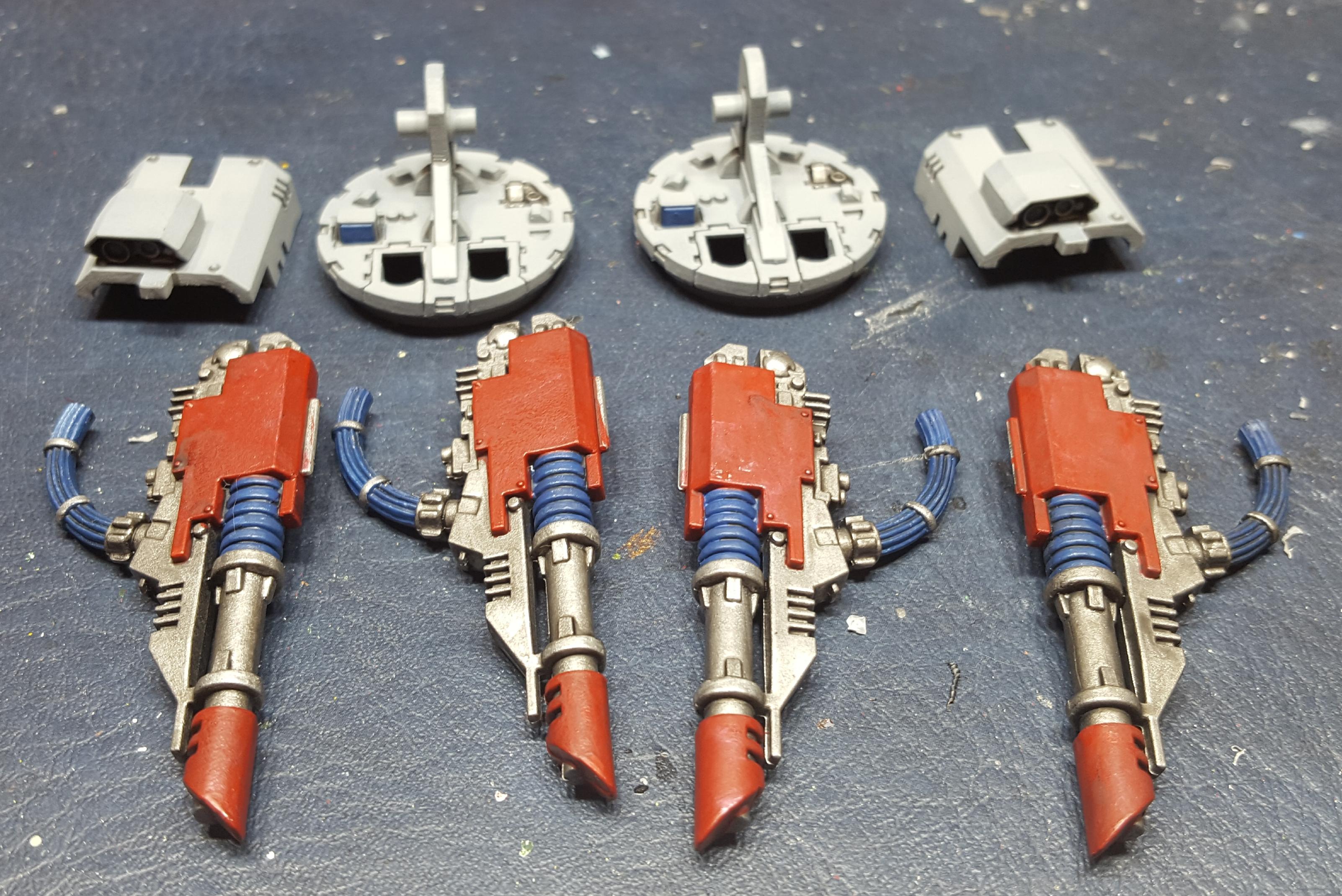 2 x TL Lascannon Razorback turrets WIP 3
