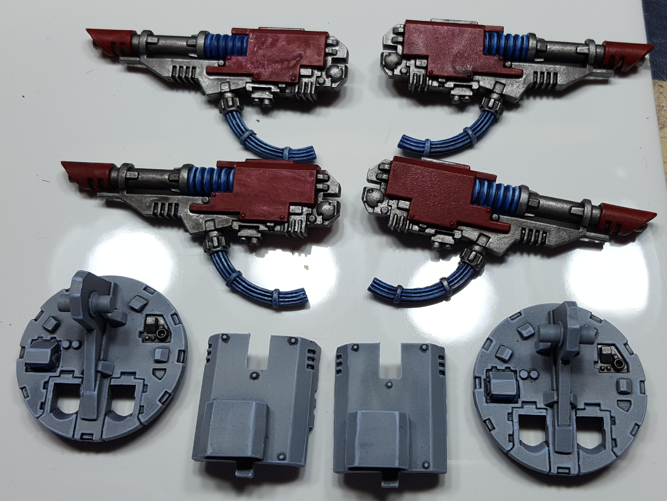 2 x TL Lascannon Razorback turrets WIP 4