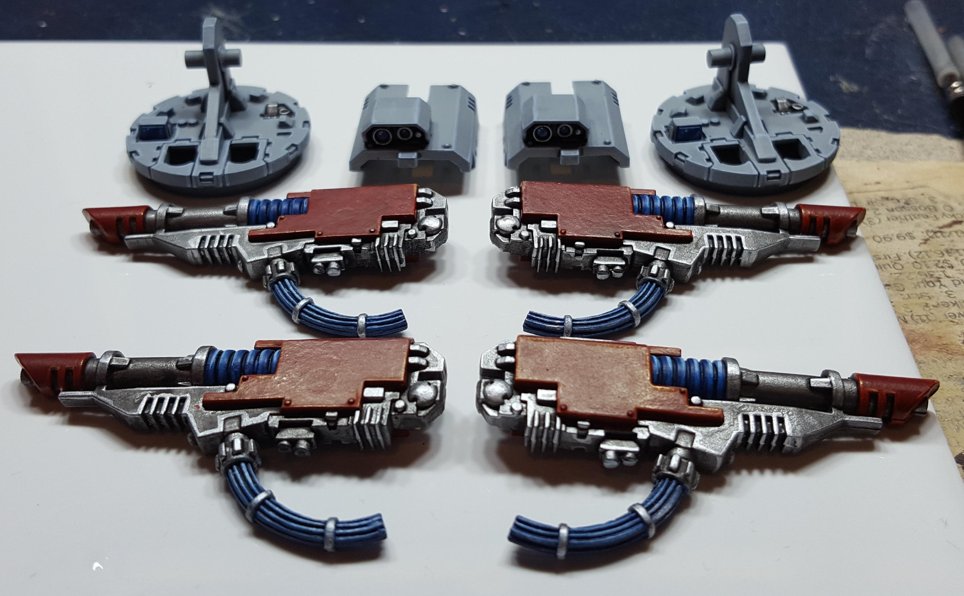 2 x TL Lascannon Razorback turrets WIP 5