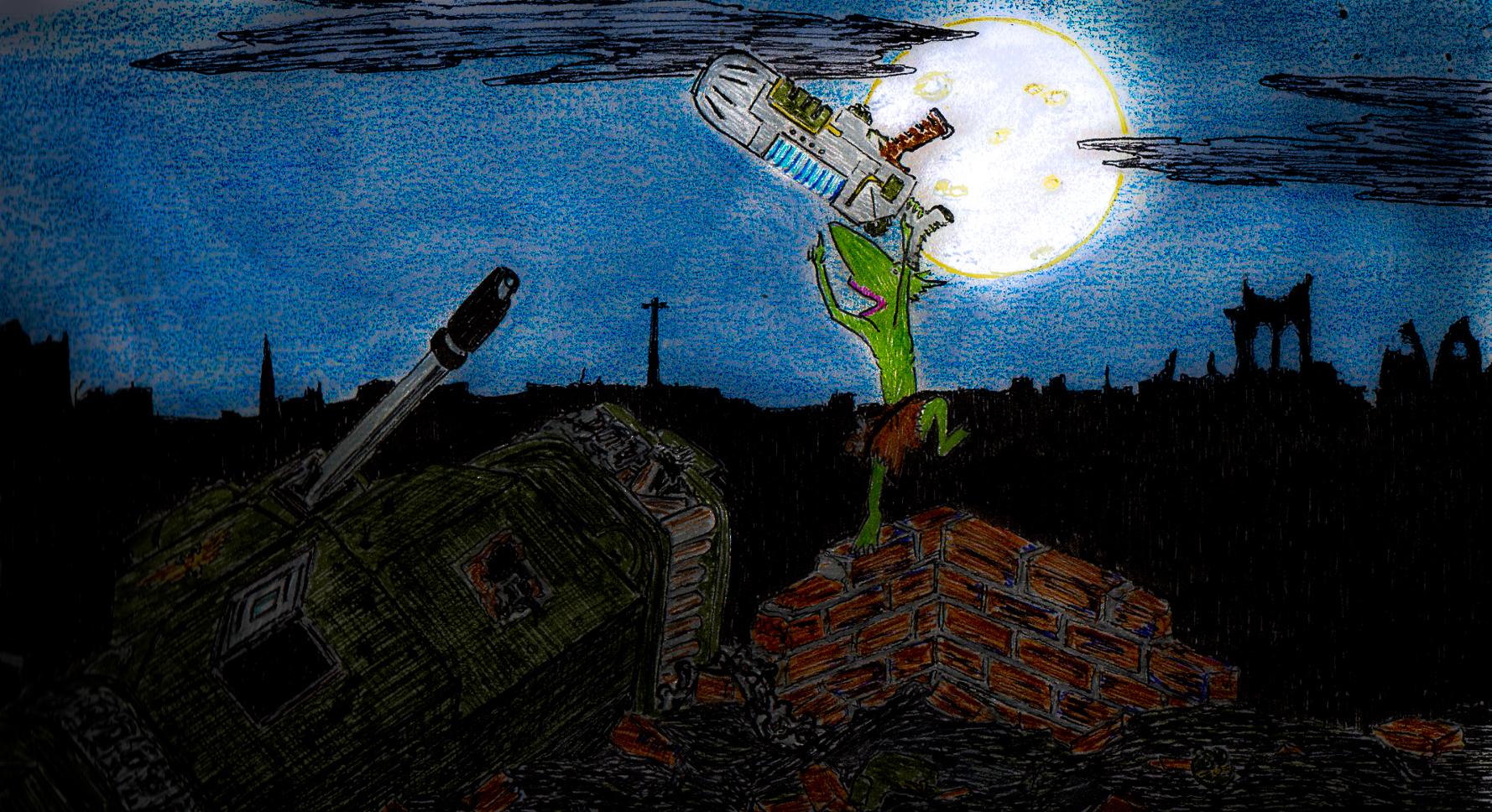 Artwork, Cartoon, Comedy, Comic, Drawing, Fiction, Graphic, Grots, Humour, Illustration, Ink, Orks, Sketch, Warhammer 40,000