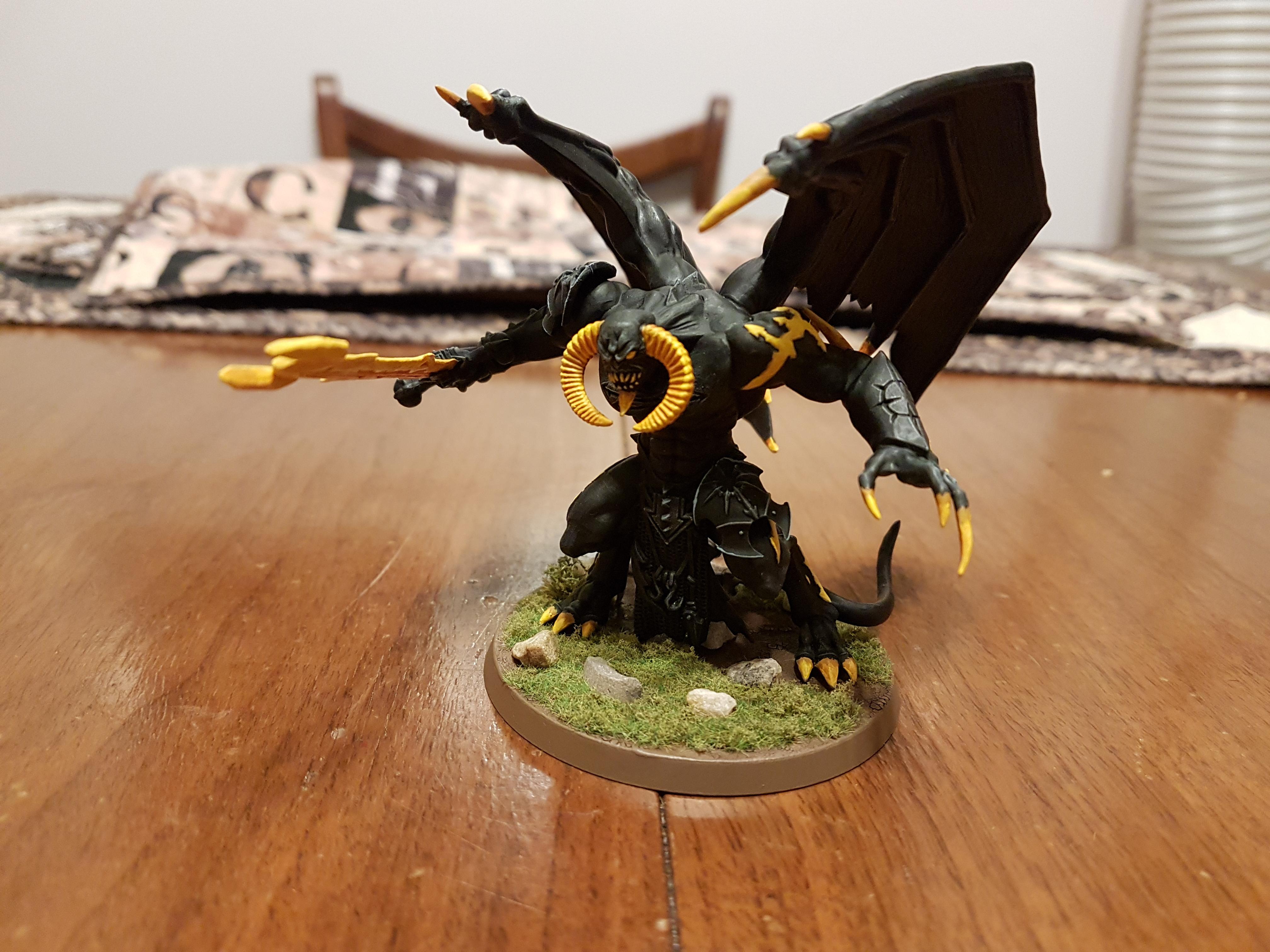 Be'lakor, Black, Daemon Prince, Daemons, Daemons Of Chaos, Grass, Shadow, Yellow