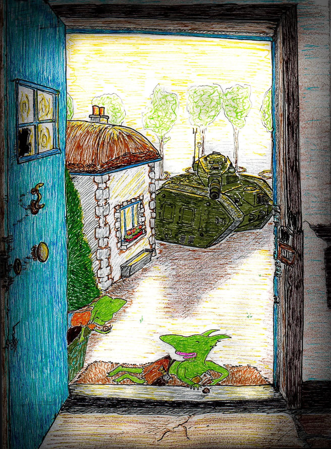 Artwork, Cartoon, Comedy, Comic, Drawing, Fiction, Graphic, Grots, Humour, Illustration, Ink, Orks, Sketch, Warhammer 40,000