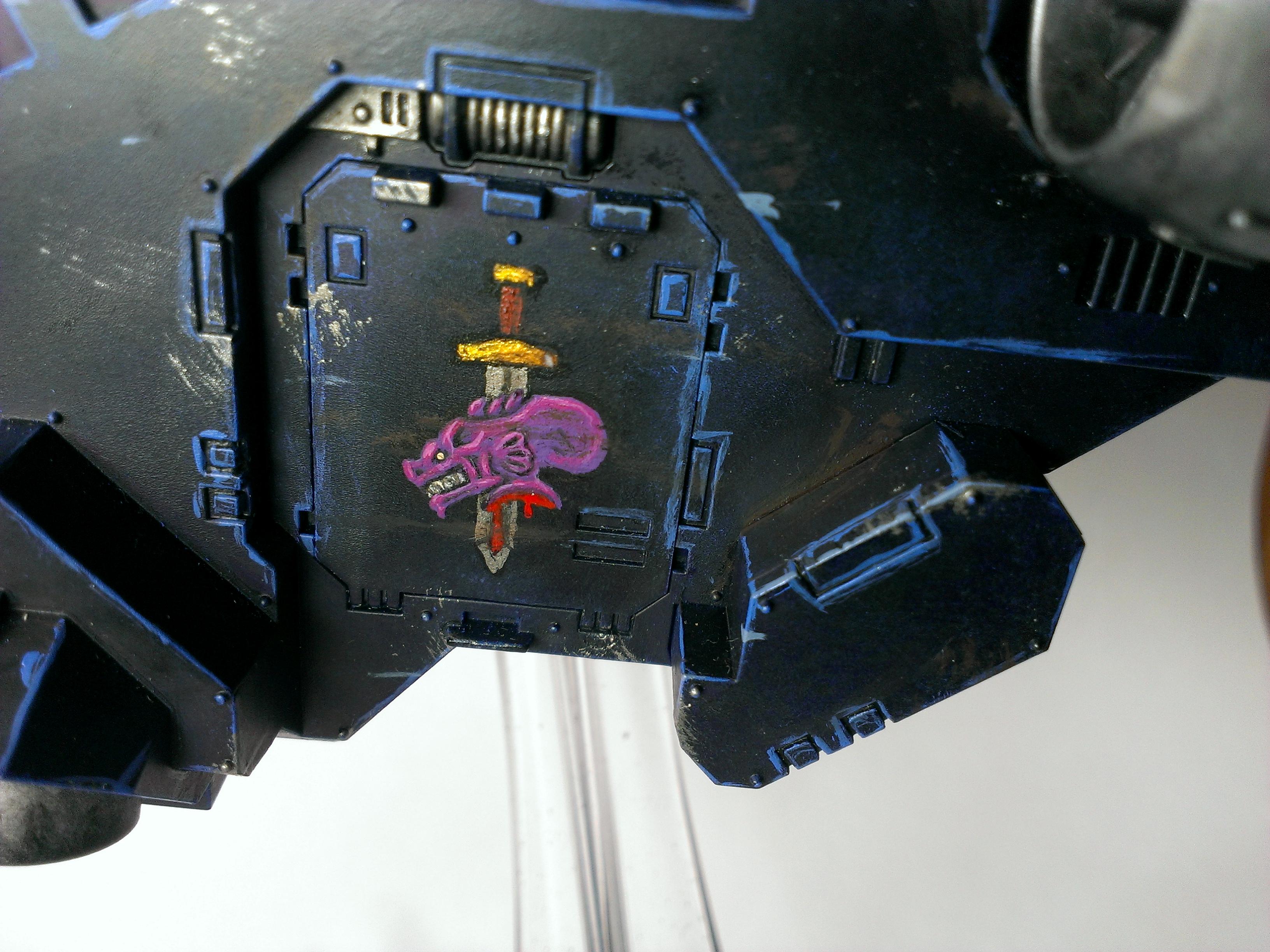 Conversion, Freehand, Neeeeeeoowwwmmmdakkadakkadakka, Space Marines, Stormraven, Ultramarines