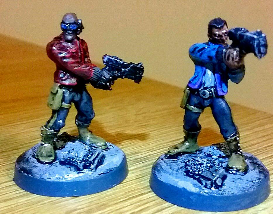 Afterlife, Heresy, Heresy Miniatures, Lt. Hawque, Sgt. Dove, Ship Crew