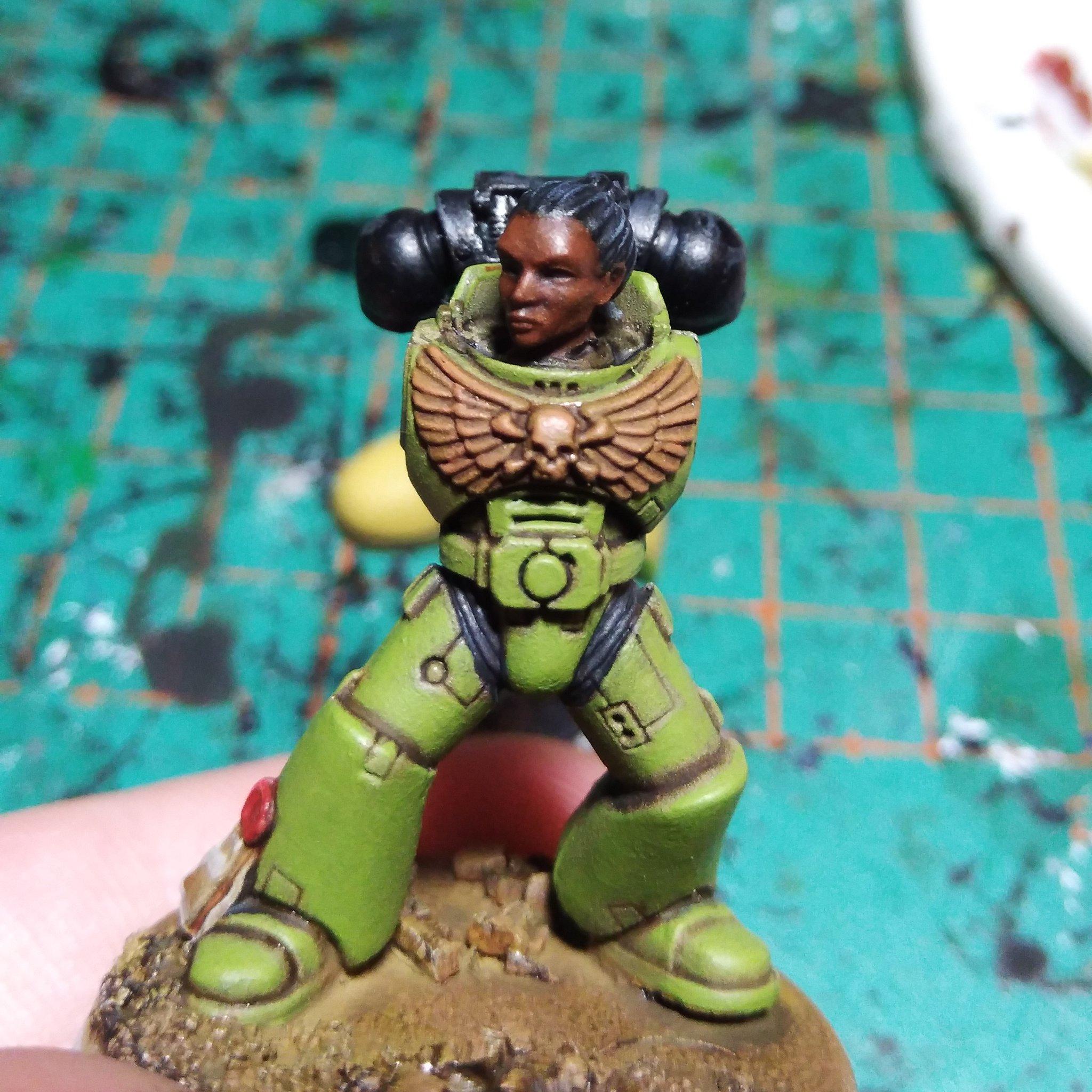 Dark Skin, Mantis Warriors, Space Marines, Statuesque Miniatures, Work In Progress, Works In Progress