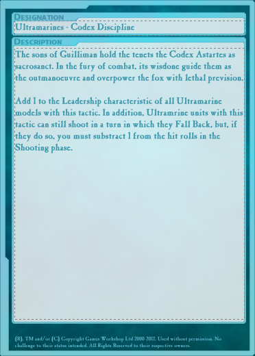 Cardstock, Unit, Rules card